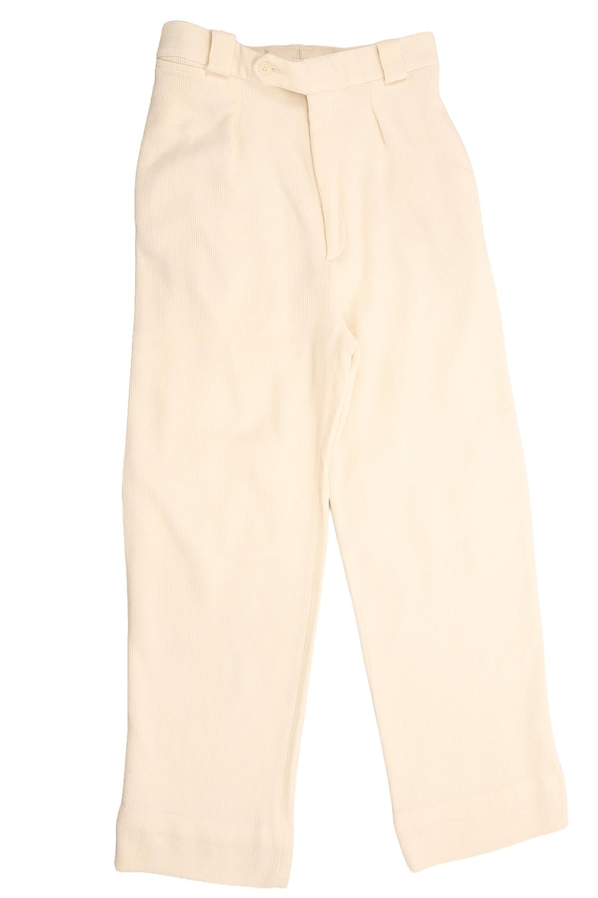GIORGIO ARMANI IVORY MEN'S CORDUROY STRAIGHT LEG PANTS IT 48 UK 38
