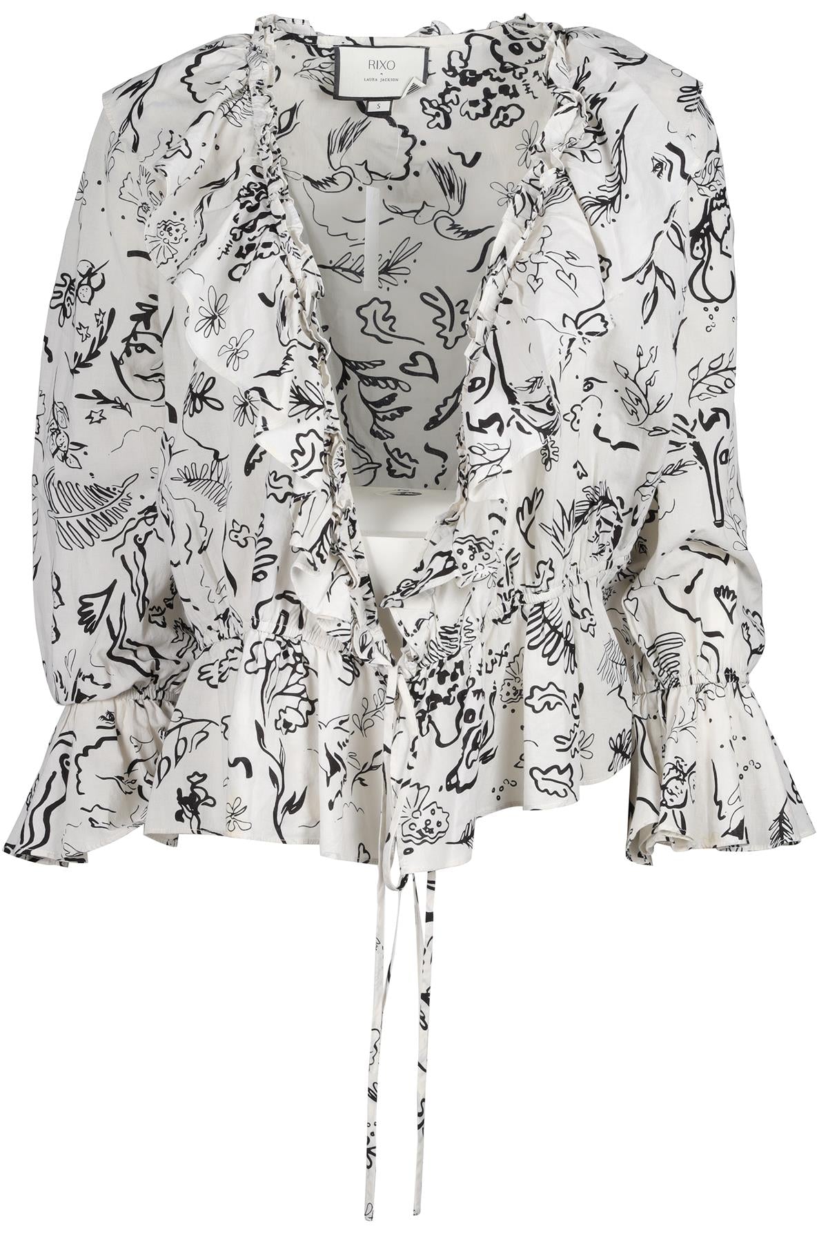 RIXO + LAURA JACKSON WHITE COTTON TOP SMALL