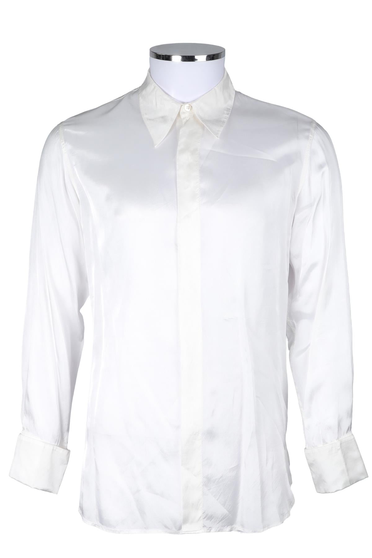 DRIES VAN NOTEN WHITE MEN'S TWILL SHIRT IT 46 UK/US CHEST 36