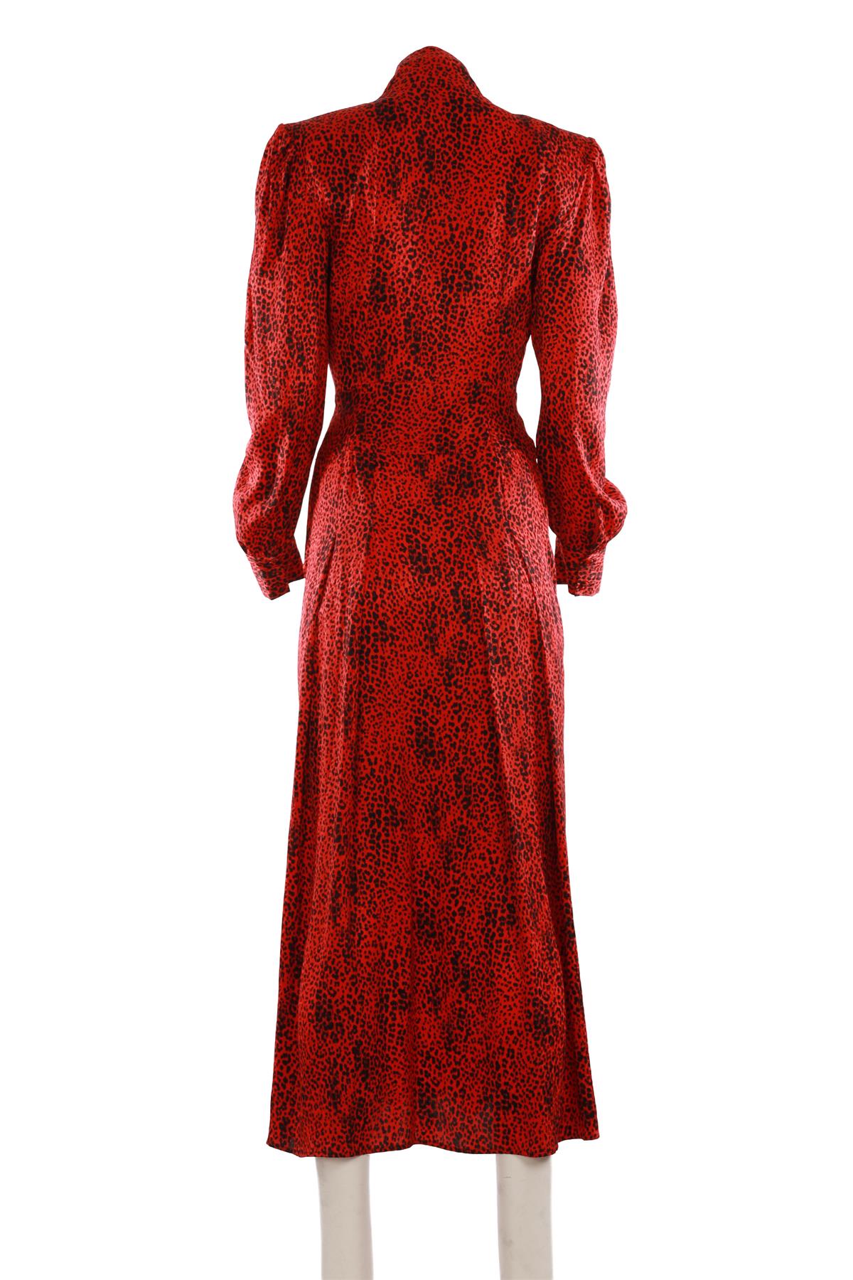 ALESSANDRA RICH RED SILK MAXI DRESS IT 40 UK 8