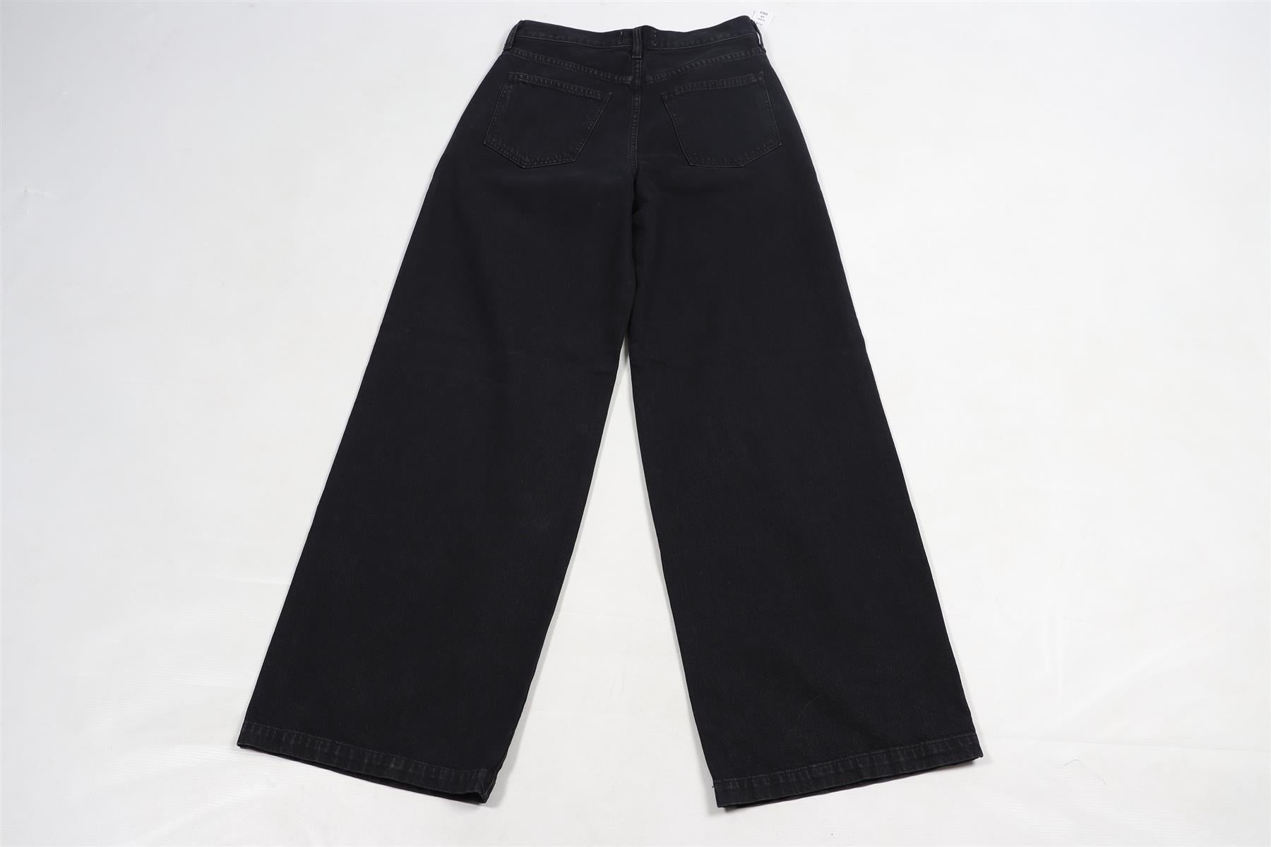 AGOLDE BLACK HIGH RISE WIDE LEG JEANS W24 UK 6