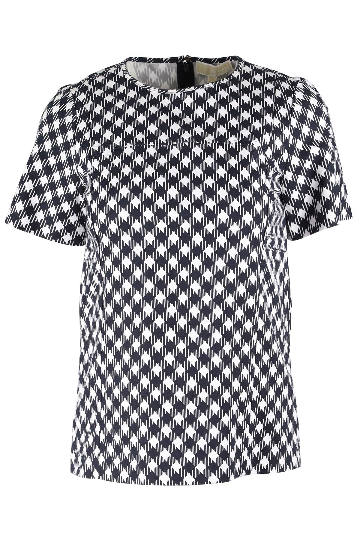 MICHAEL MICHAEL KORS BLUE COTTON BLEND TOP SMALL