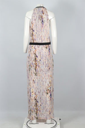 A.L.C. MULTI SILK MAXI DRESS UK 10