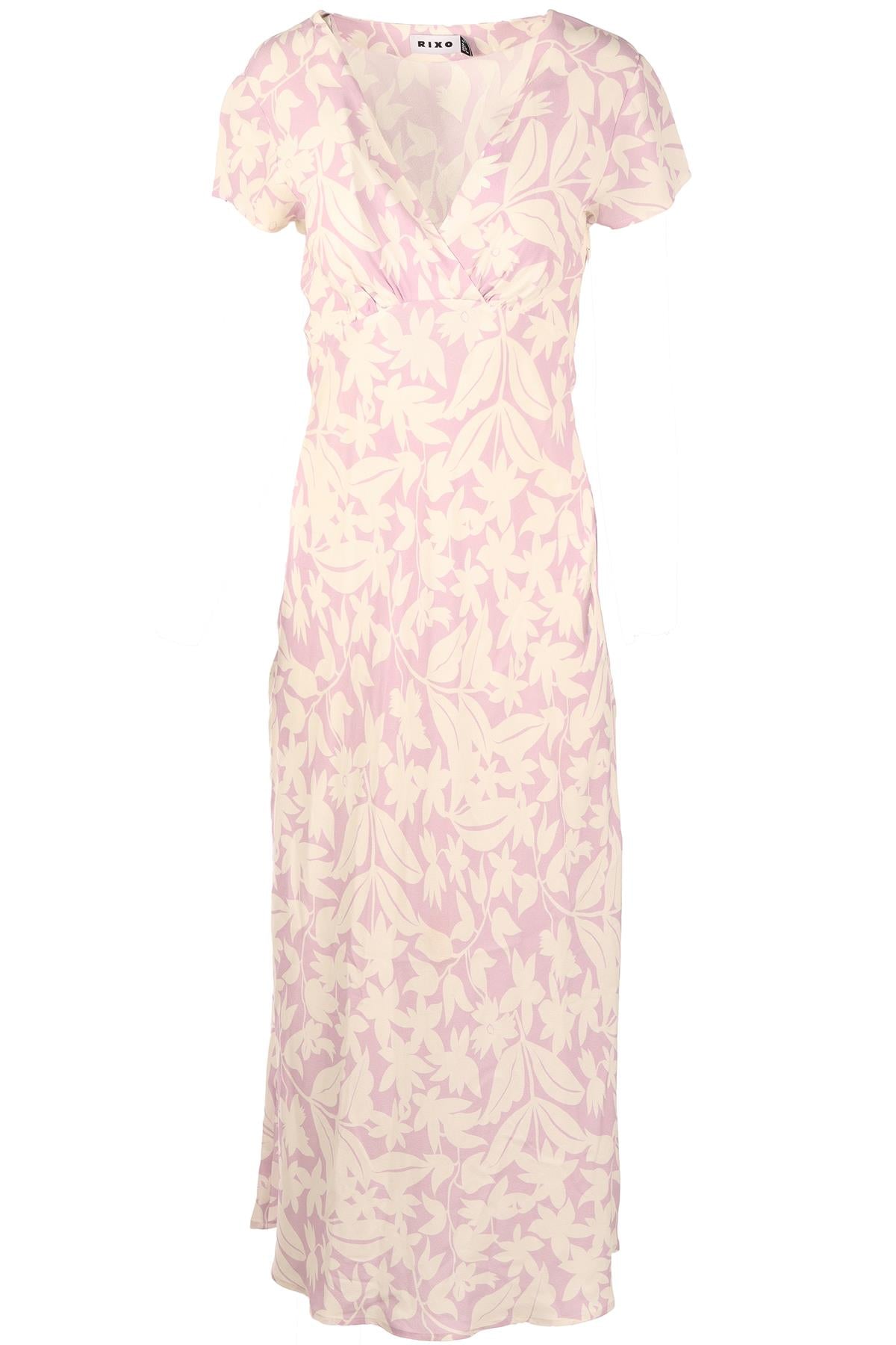 RIXO PURPLE CREPE MAXI DRESS UK 6
