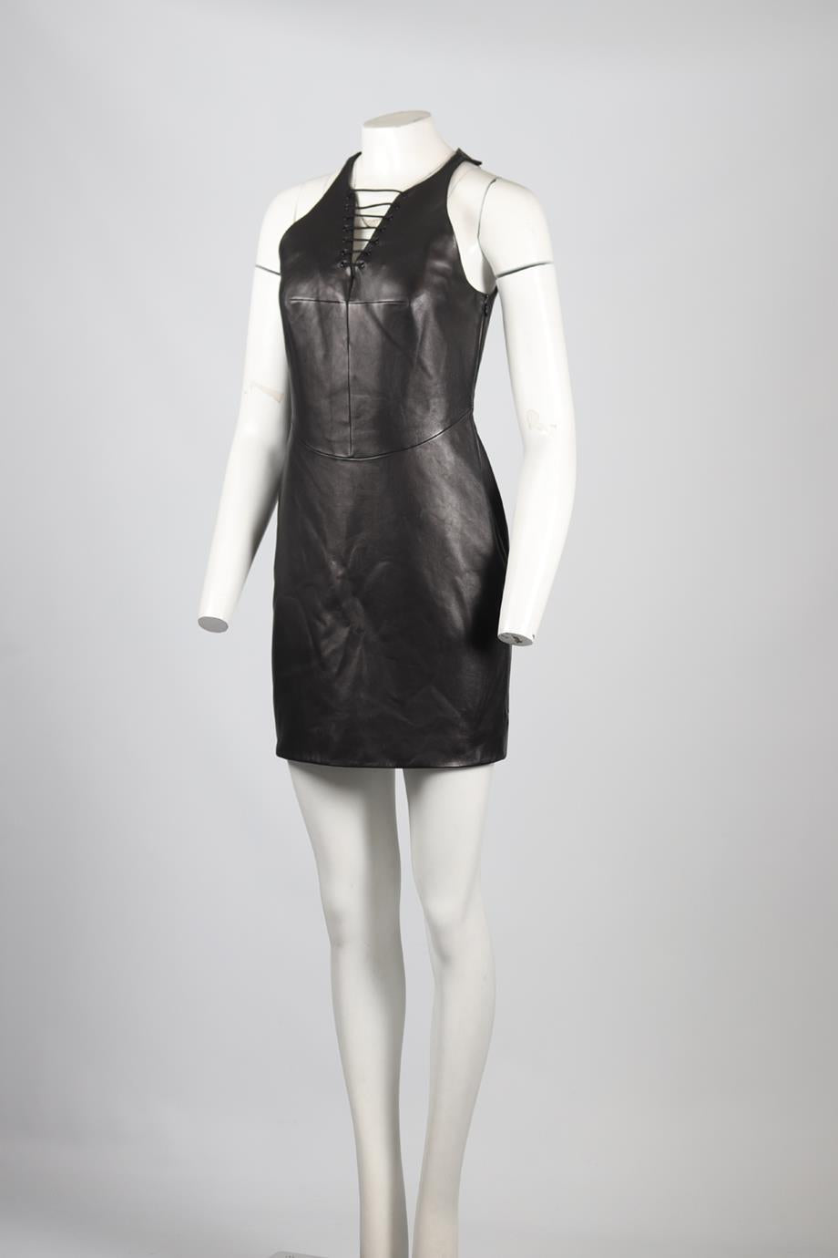 ALEXANDER WANG LEATHER MINI DRESS US 4 UK 8