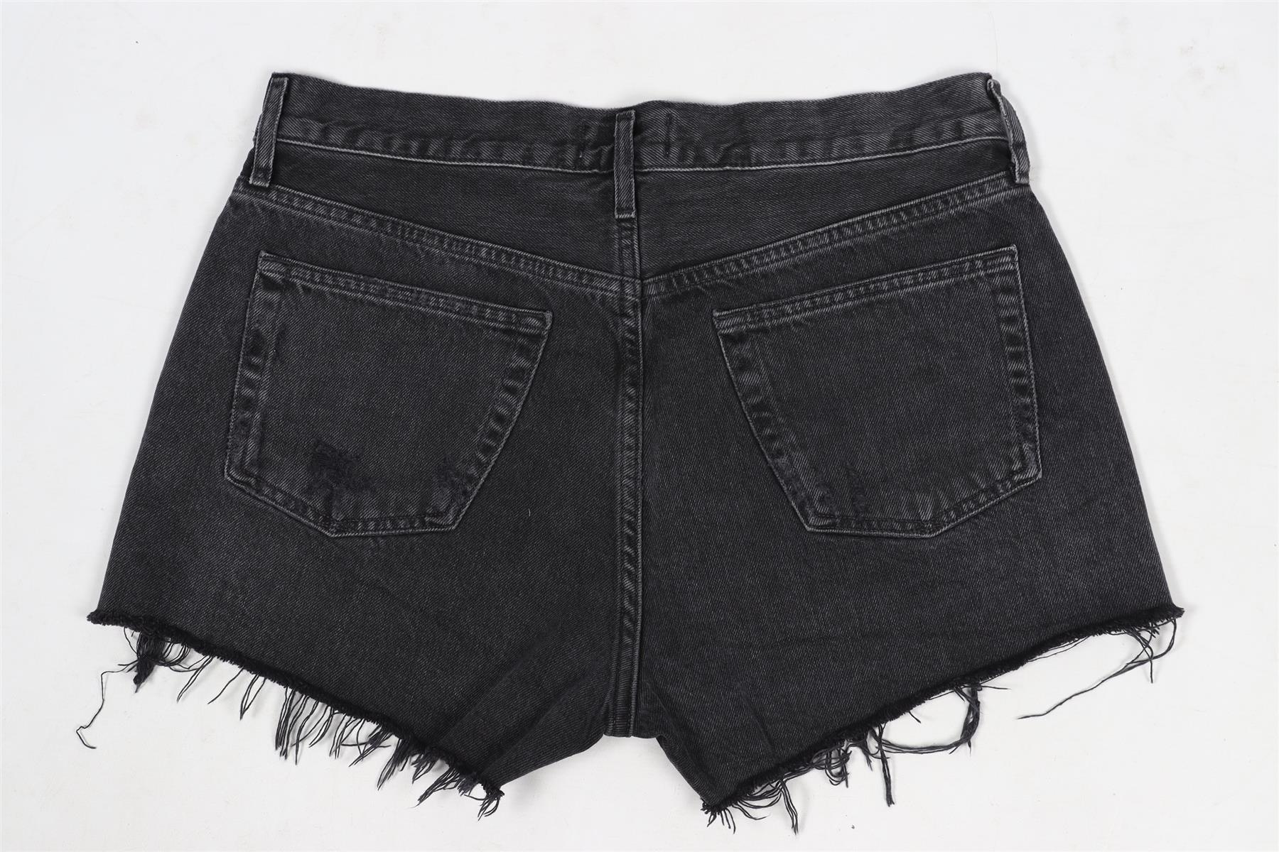 AGOLDE BLACK HIGH RISE DENIM SHORTS W28 UK 10