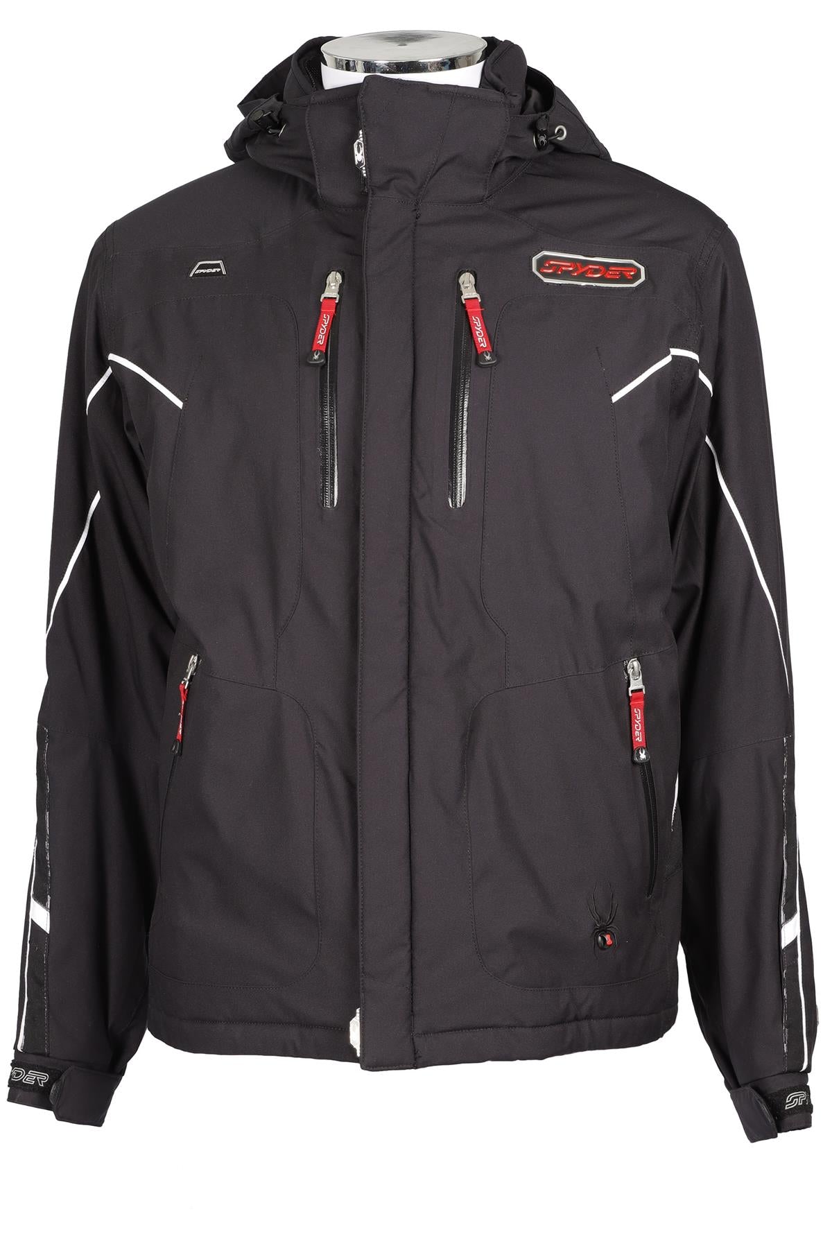 SPYDER BLACK MEN'S PADDED JACKET MEDIUM