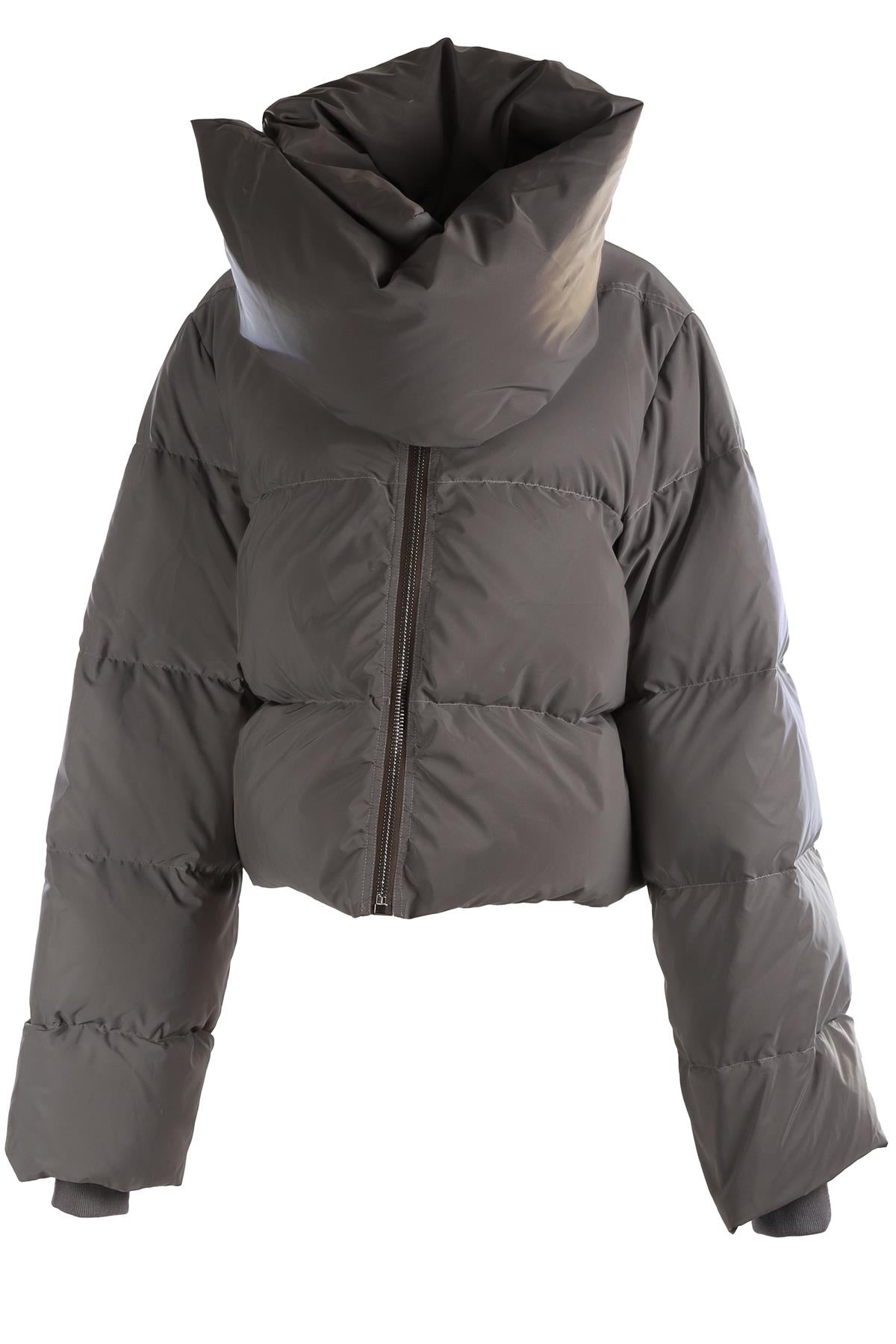 RICK OWENS METALLIC PADDED DOWN JACKET IT 46 UK 14