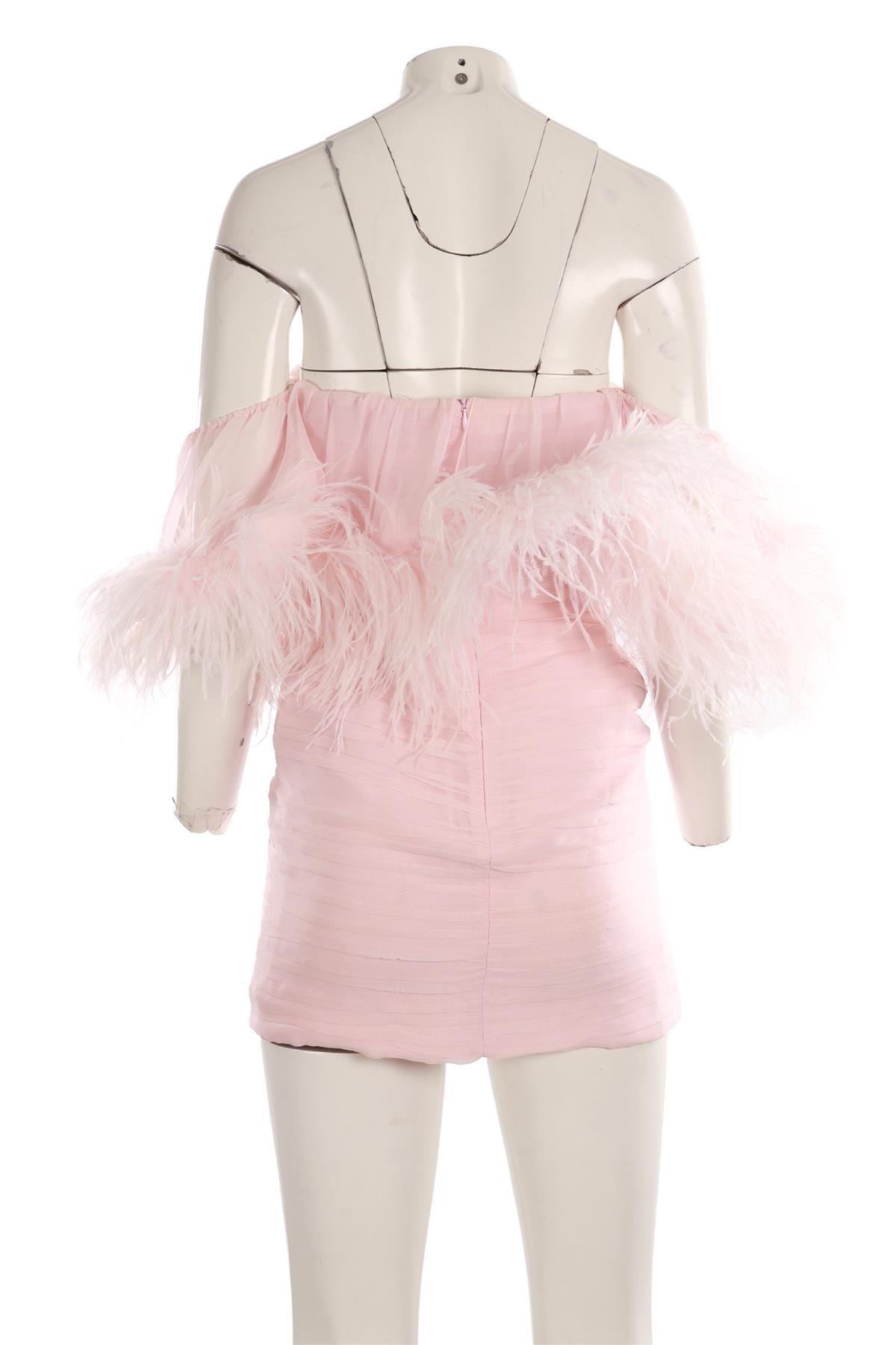MAGDA BUTRYM PINK SILK MINI DRESS FR 38 UK 10