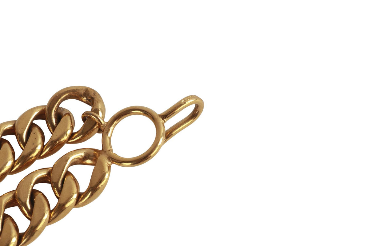 CHANEL GOLD VINTAGE GOLD TONE CHAIN WAIST BELT