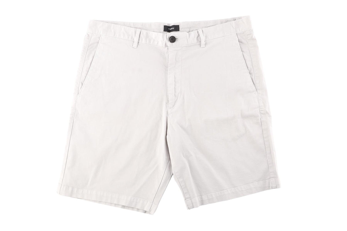 THEORY GREY MEN'S COTTON SHORTS W34