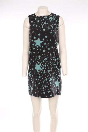 DOLCE & GABBANA BLACK SILK MINI DRESS IT 44 UK 12
