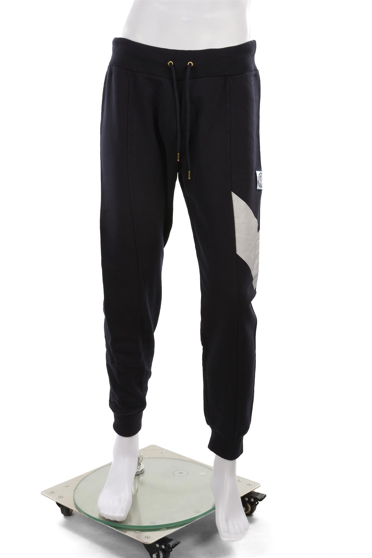 MONCLER GAMME BLEU NAVY MEN'S COTTON TRACK PANTS LARGE