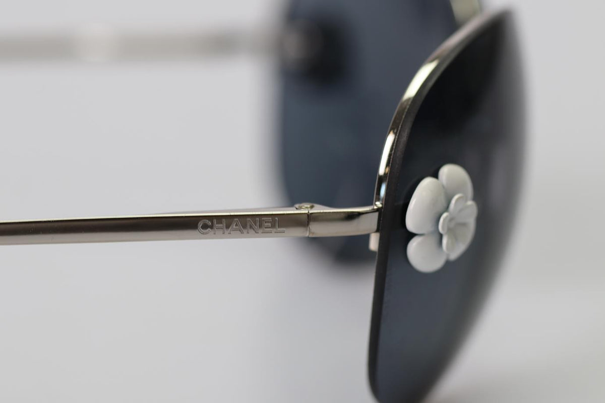 CHANEL ROUND FRAME METAL SUNGLASSES