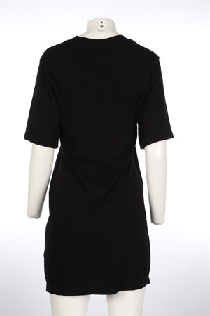 COTTON CITIZEN BLACK COTTON MINI DRESS MEDIUM