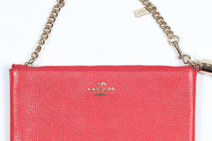 COACH RED LEATHER POUCH