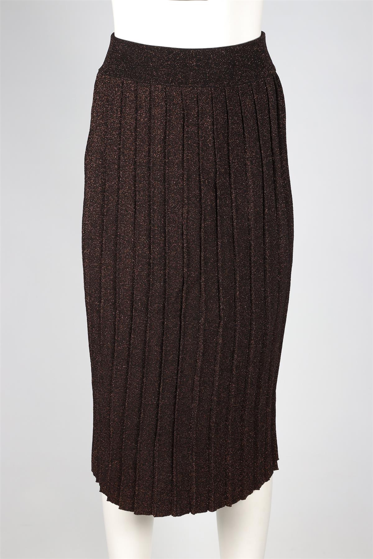 CHINTI & PARKER BRONZE KNIT MIDI SKIRT SMALL