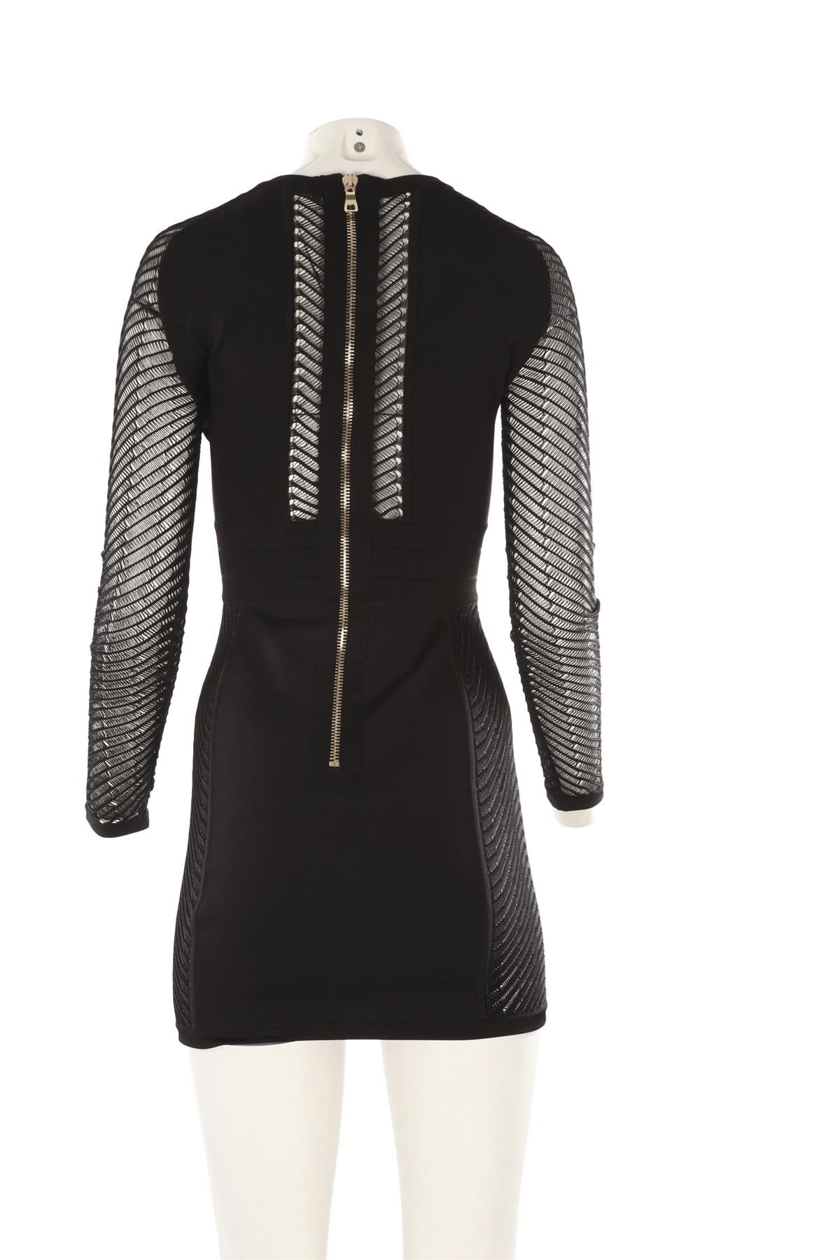 BLACK KNIT MINI DRESS