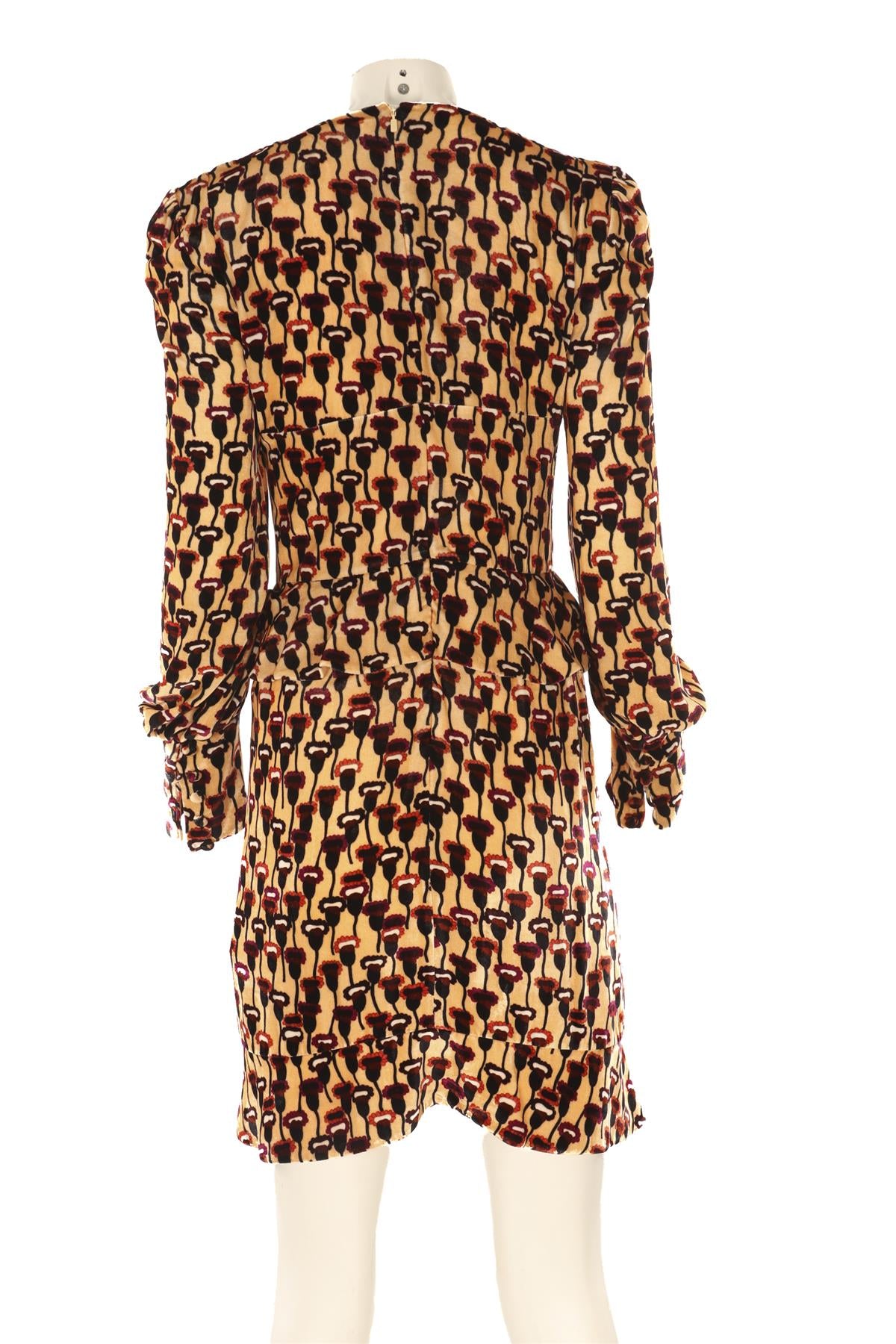CHLOÉ MULTI VELVET MINI DRESS FR 36 UK 8