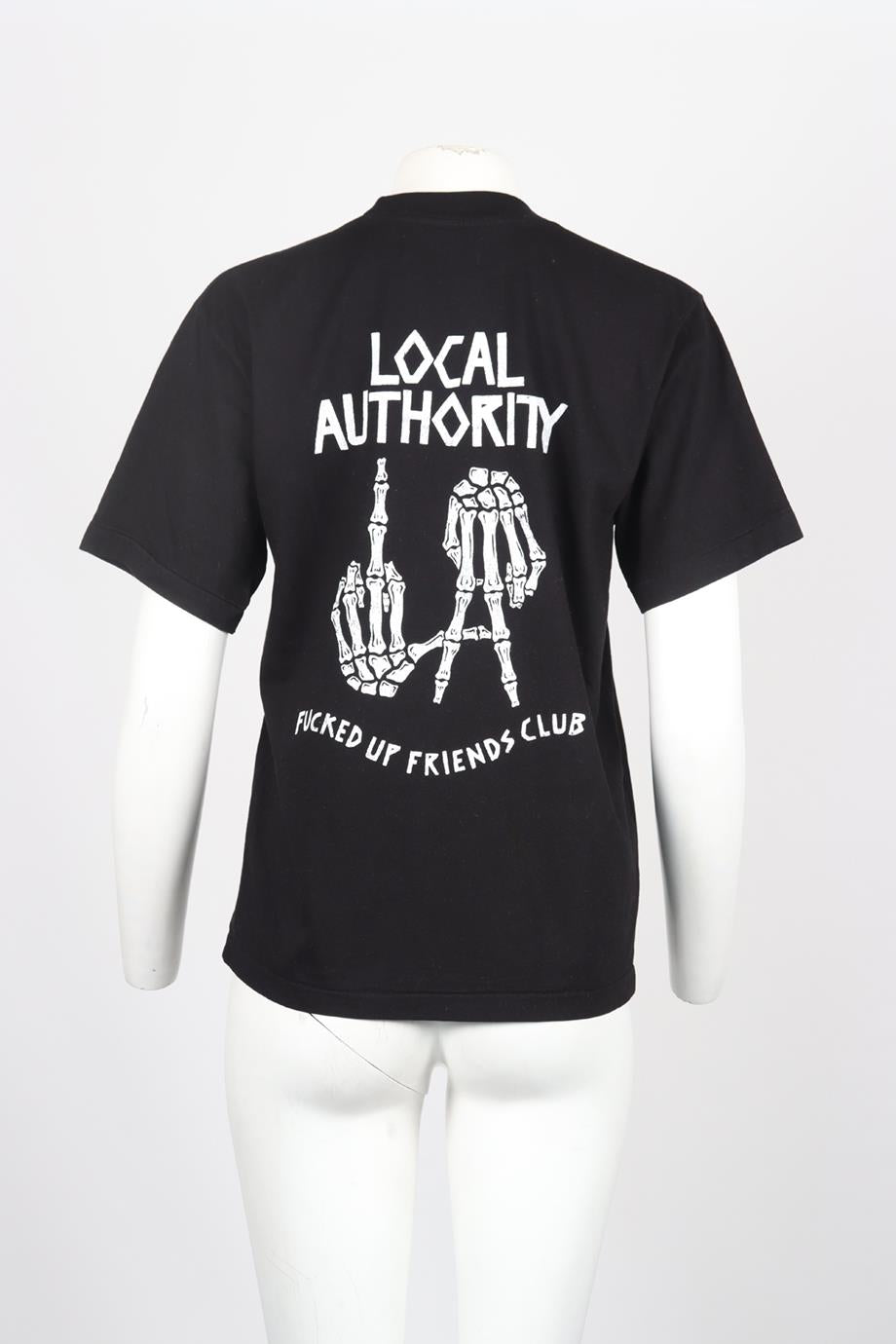 LOCAL AUTHORITY PRINTED COTTON JERSEY TSHIRT SMALL