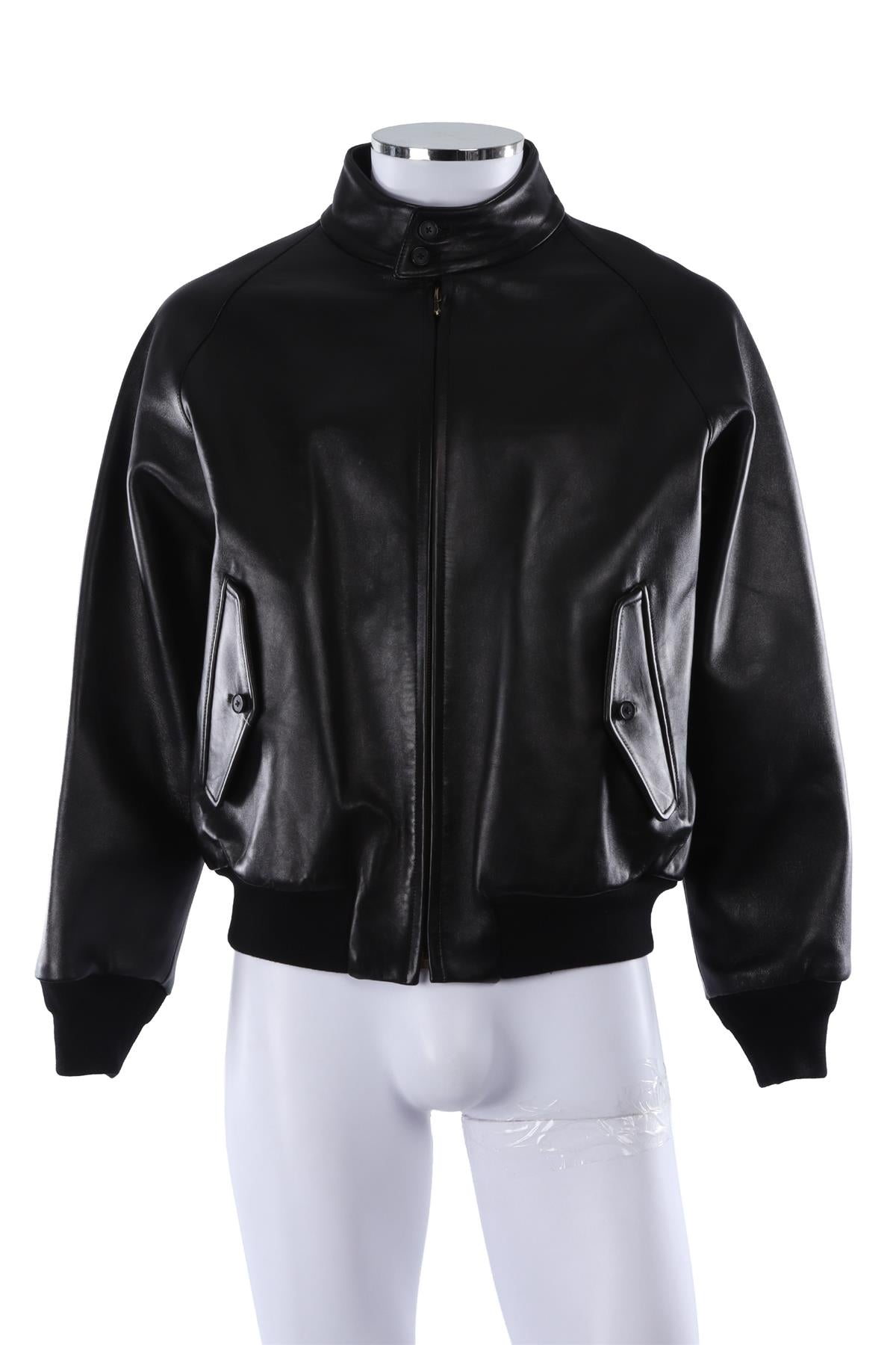 BLACK MEN'S LEATHER JACKET