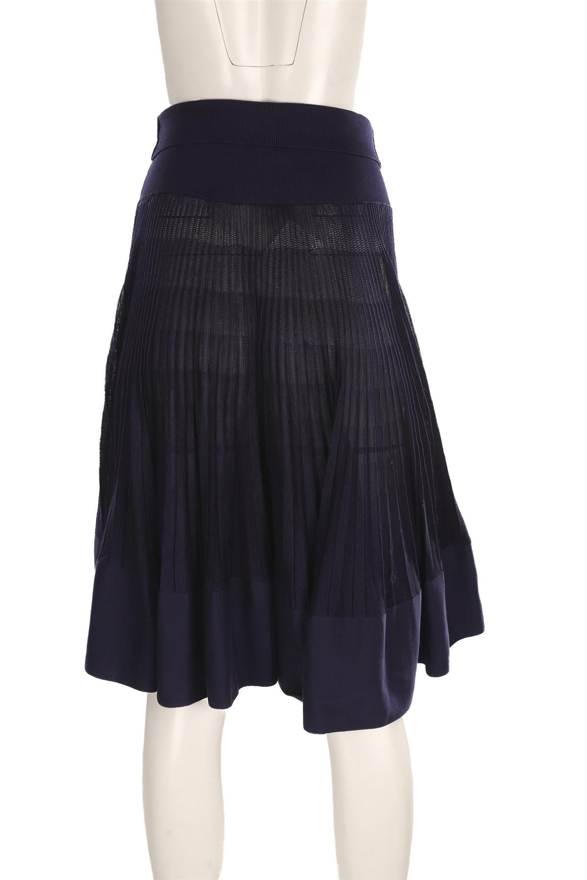 HERMÈS PURPLE SILK MIDI SKIRT FR 36 UK 8