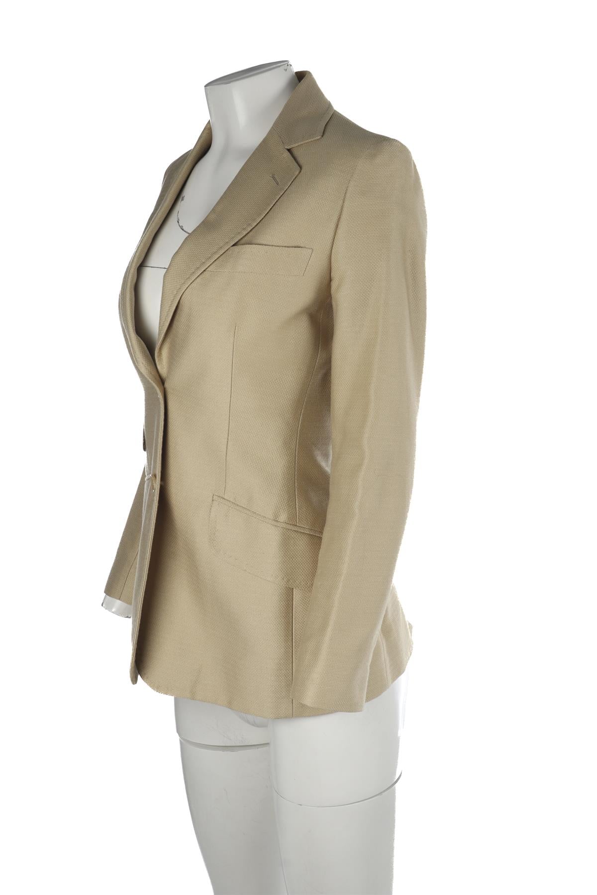 DOLCE & GABBANA BEIGE COTTON BLAZER IT 40 UK 8