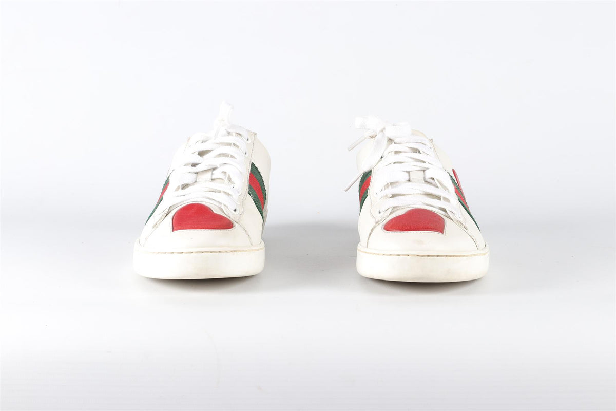 GUCCI WHITE ACE LEATHER SNEAKERS EU 36.5 UK 3.5 US 6.5