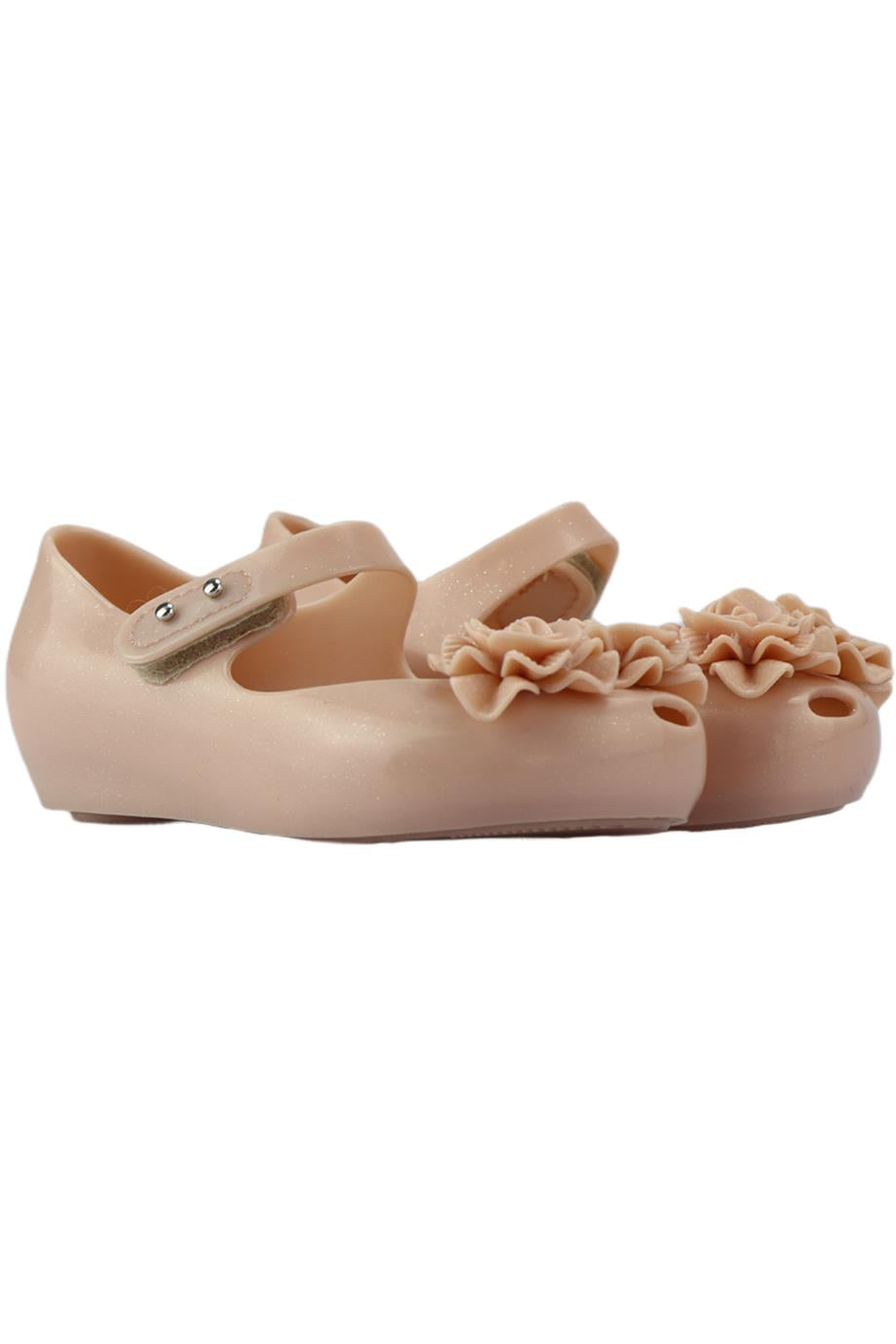 MINI MELISSA BABY GIRLS FLORAL JELLY FLATS EU 25-26 UK 8-8.5