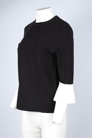 VALENTINO BLACK KNIT TOP LARGE