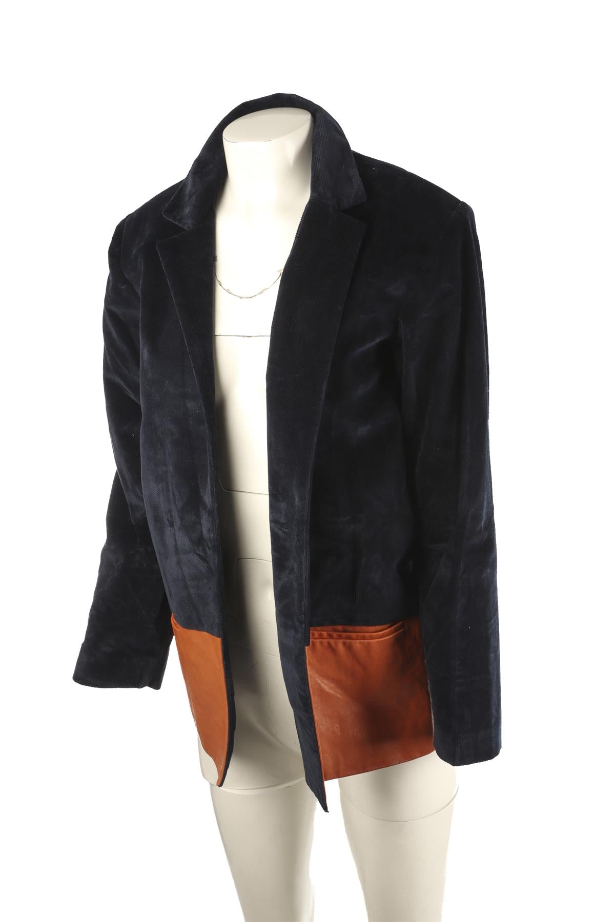 SKIIM NAVY VELVET BLAZER FR 34 UK 6
