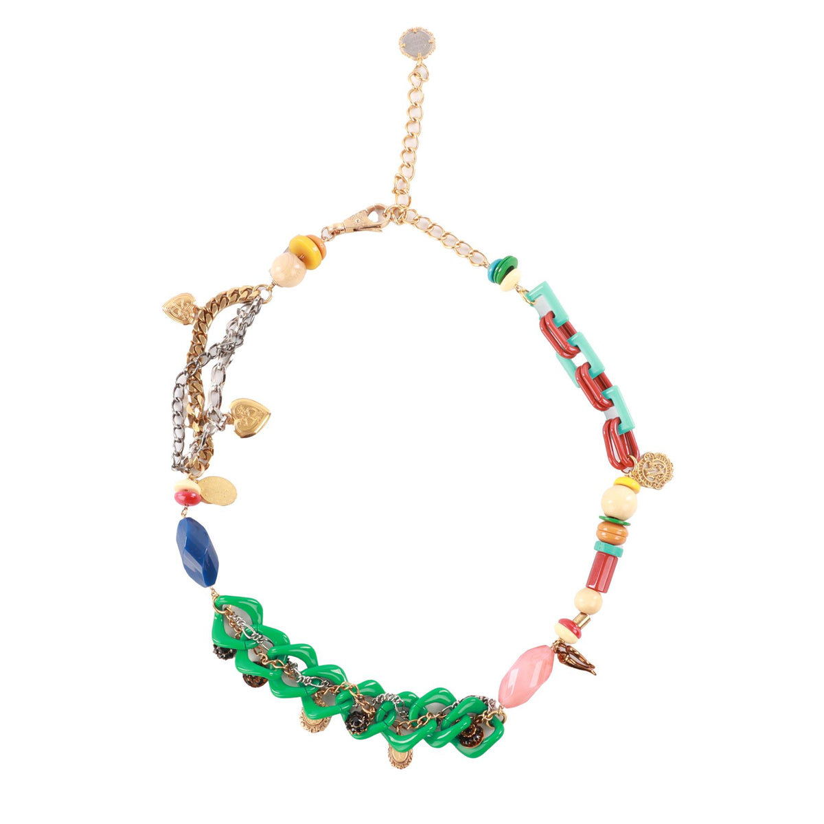 DOLCE & GABBANA MULTI RESIN AND CHAIN WAIST BELT