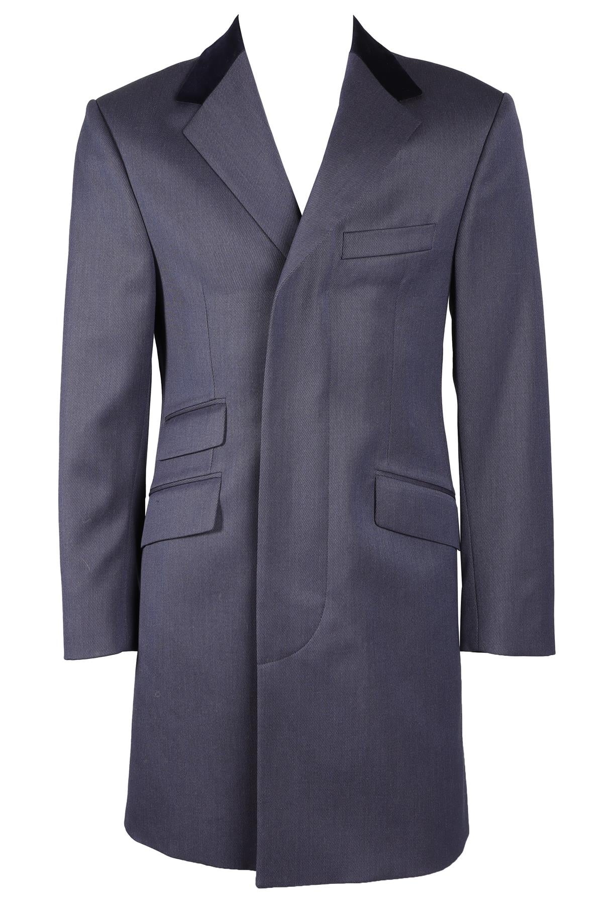 THOM SWEENEY NAVY MEN'S WOOL COAT LARGE