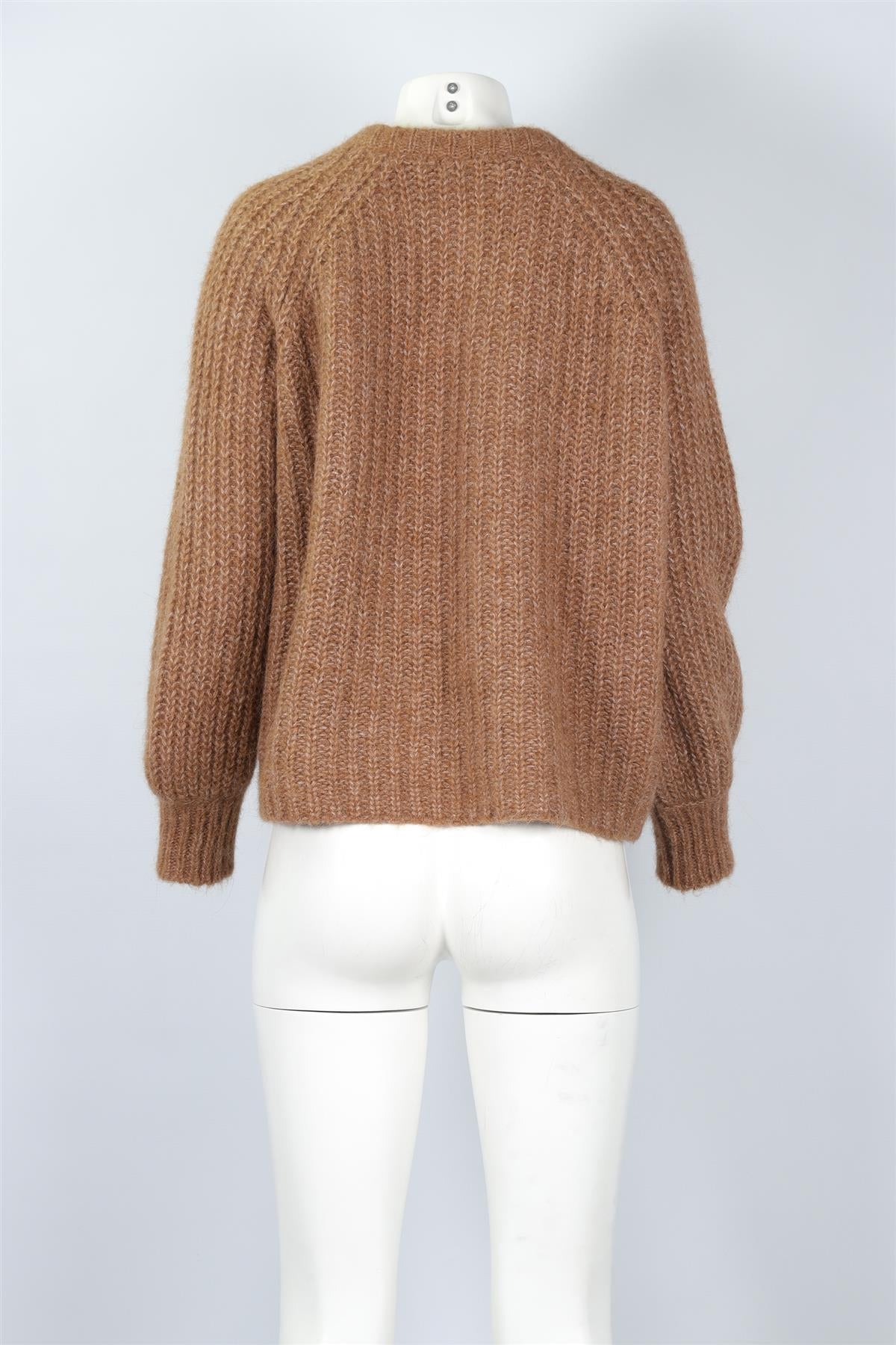 SEZANE BROWN ALPACA CARDIGAN MEDIUM