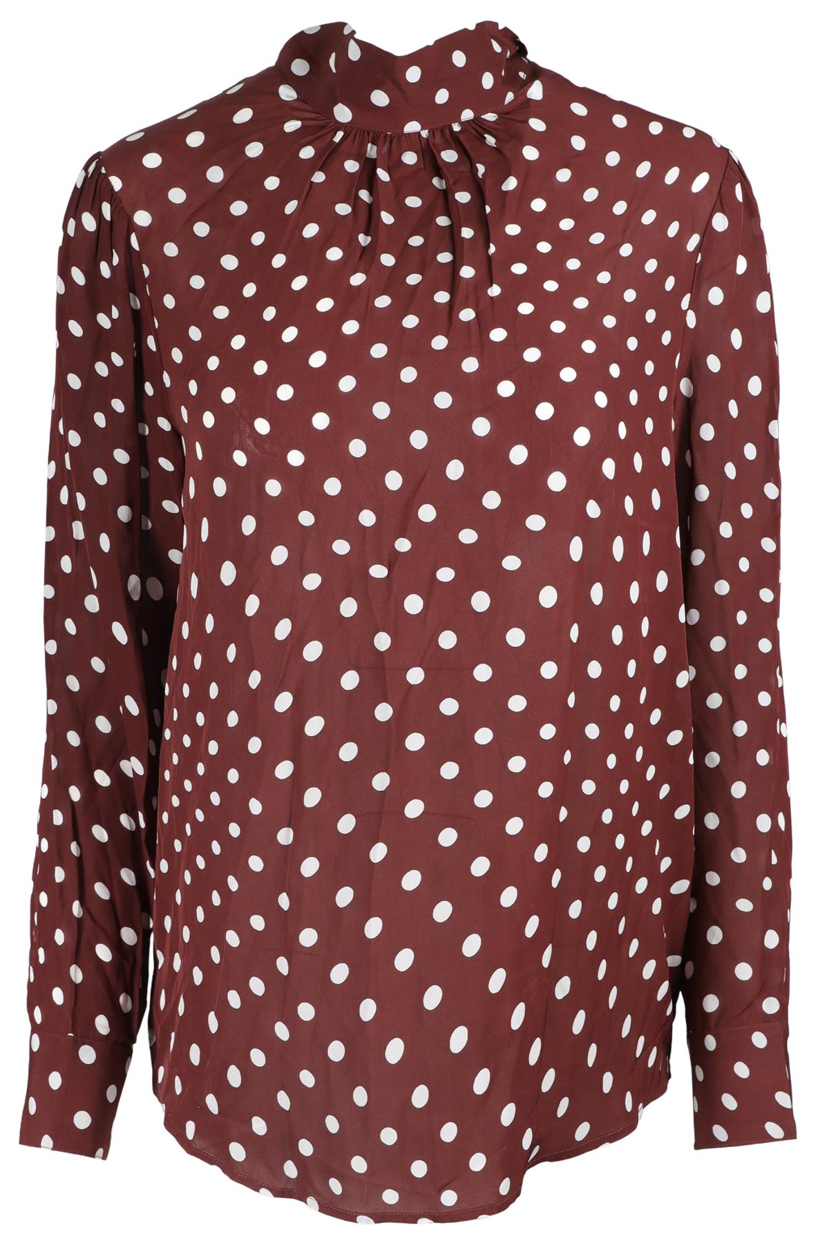 ALEXA CHUNG BROWN CHIFFON TOP UK 10