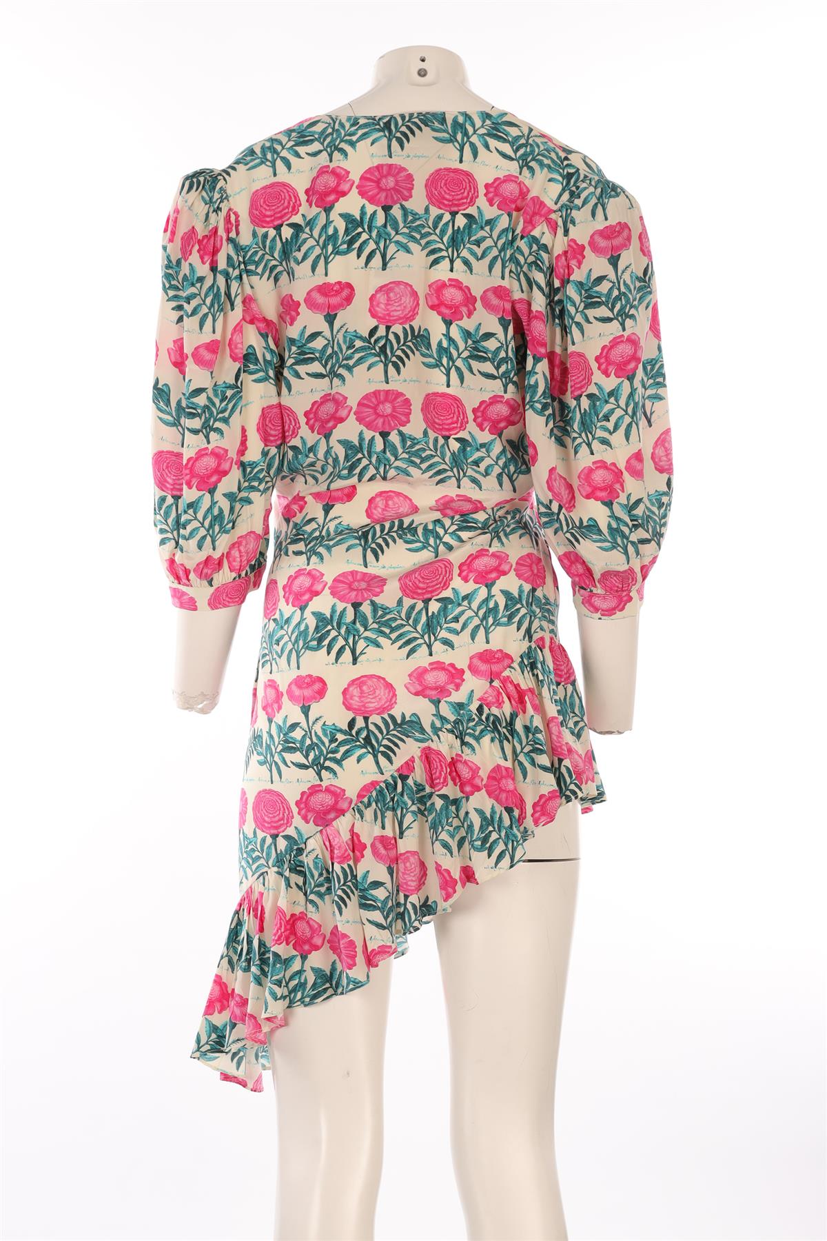 ADRIANA DEGREAS MULTI SILK MINI DRESS MEDIUM-LARGE