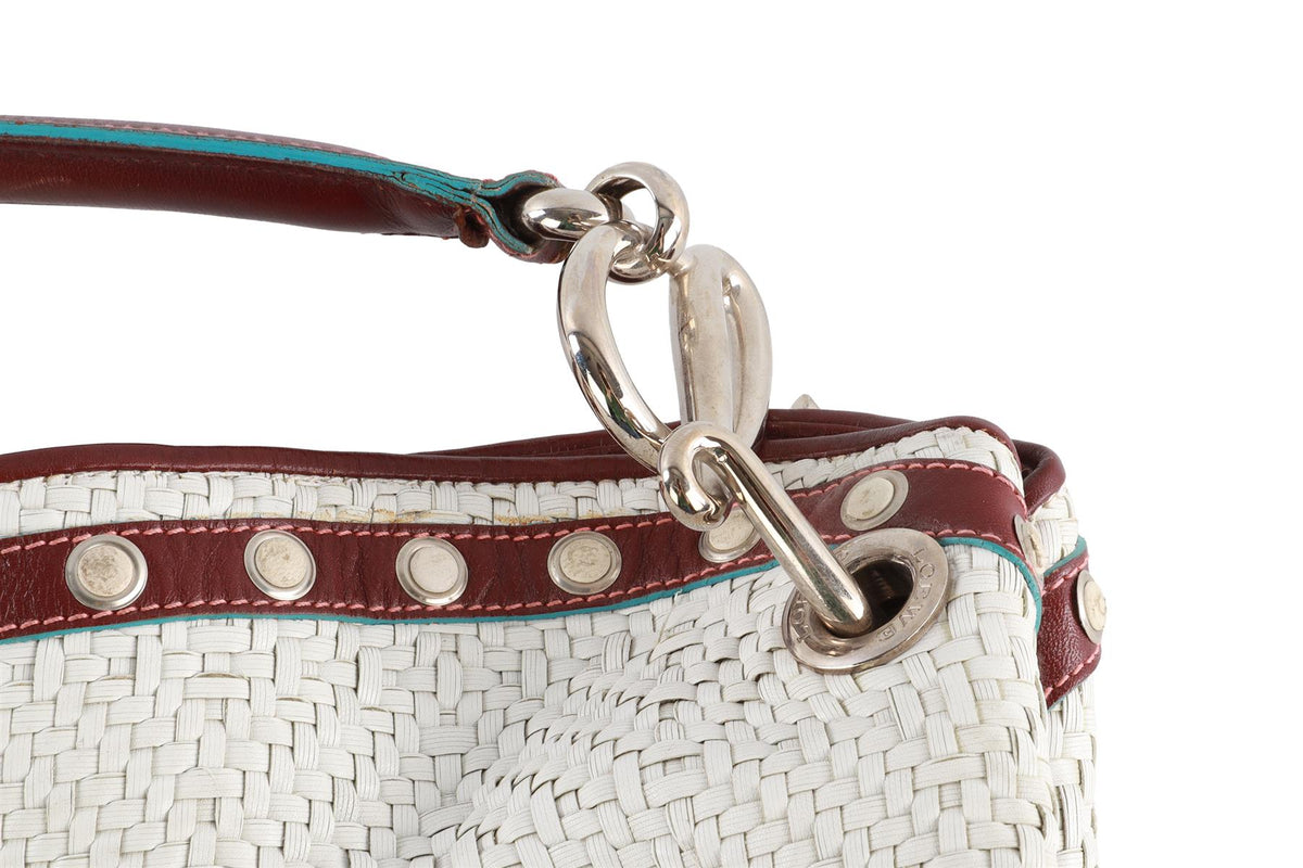 LOEWE WHITE LEATHER SHOULDER BAG