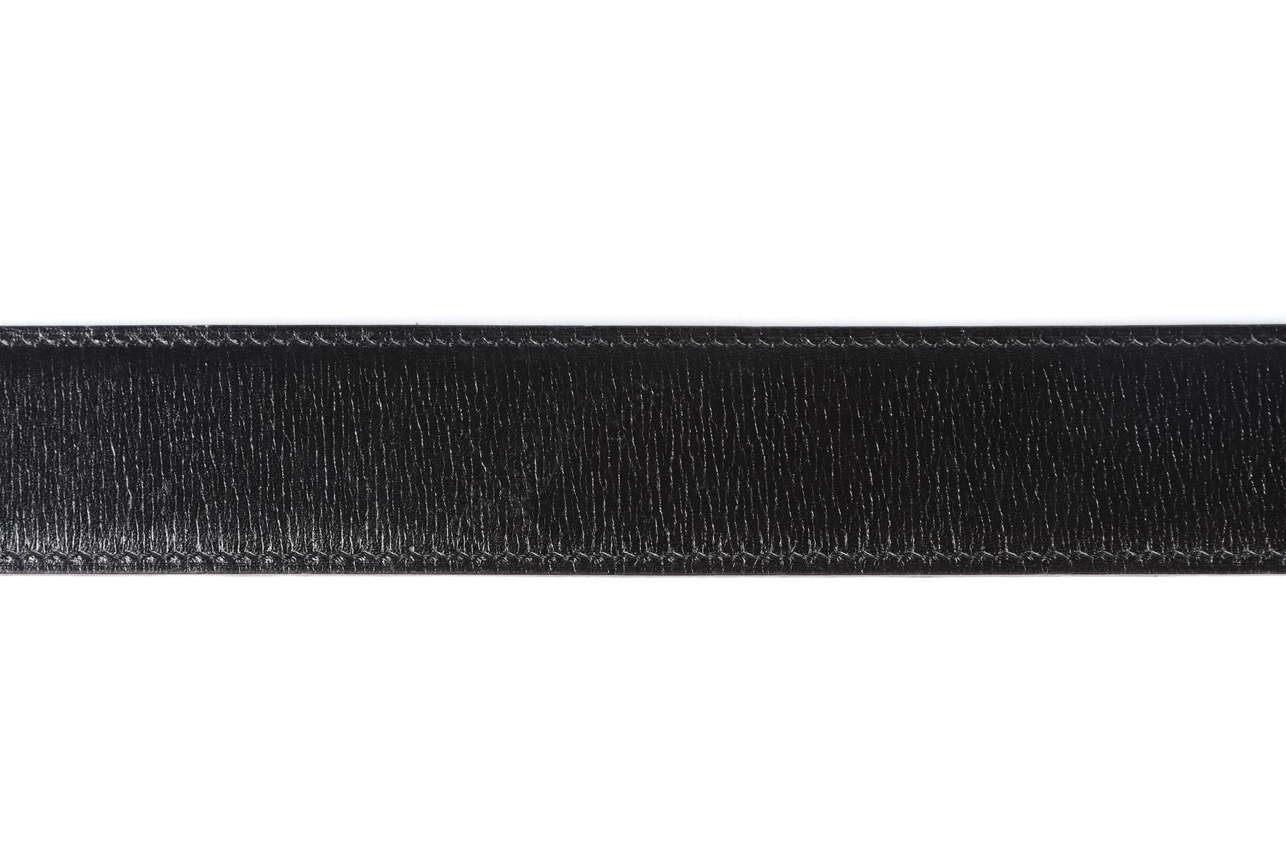 HERMÈS BLACK 2008 CONSTANCE H 32MM LEATHER WAIST BELT 80 CM