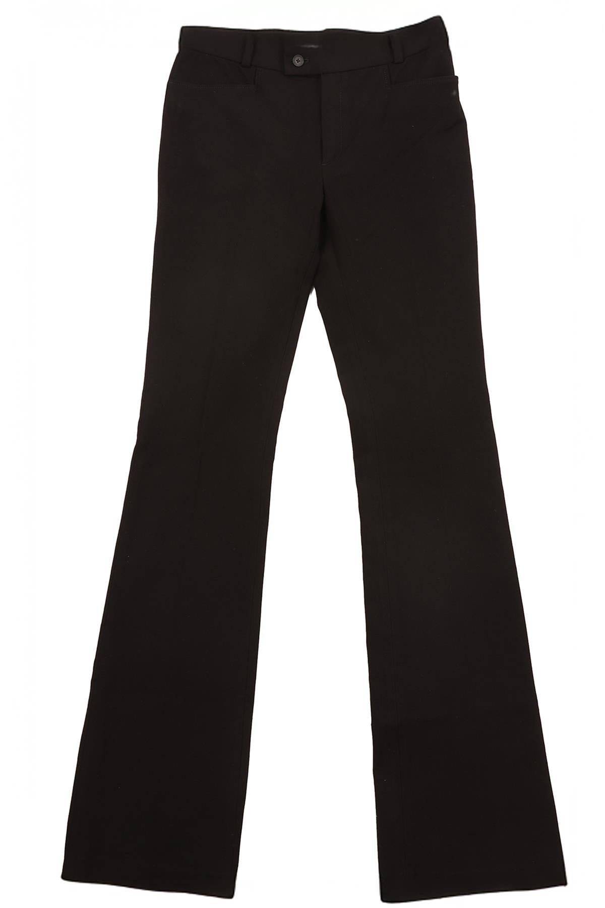 JOSEPH BLACK COTTON FLARED PANTS FR 36 UK 8