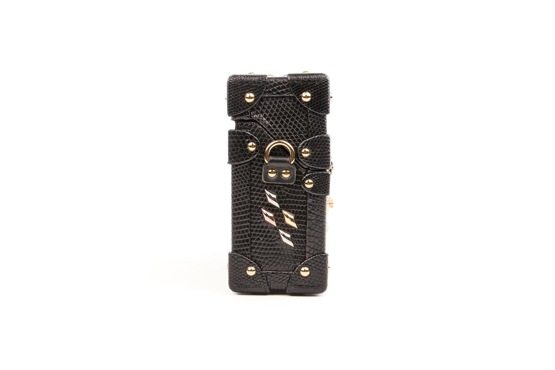 LOUIS VUITTON BLACK 2016 PETITE MALLE LEATHER CLUTCH