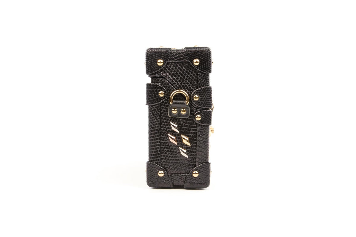 LOUIS VUITTON BLACK 2016 PETITE MALLE LEATHER CLUTCH