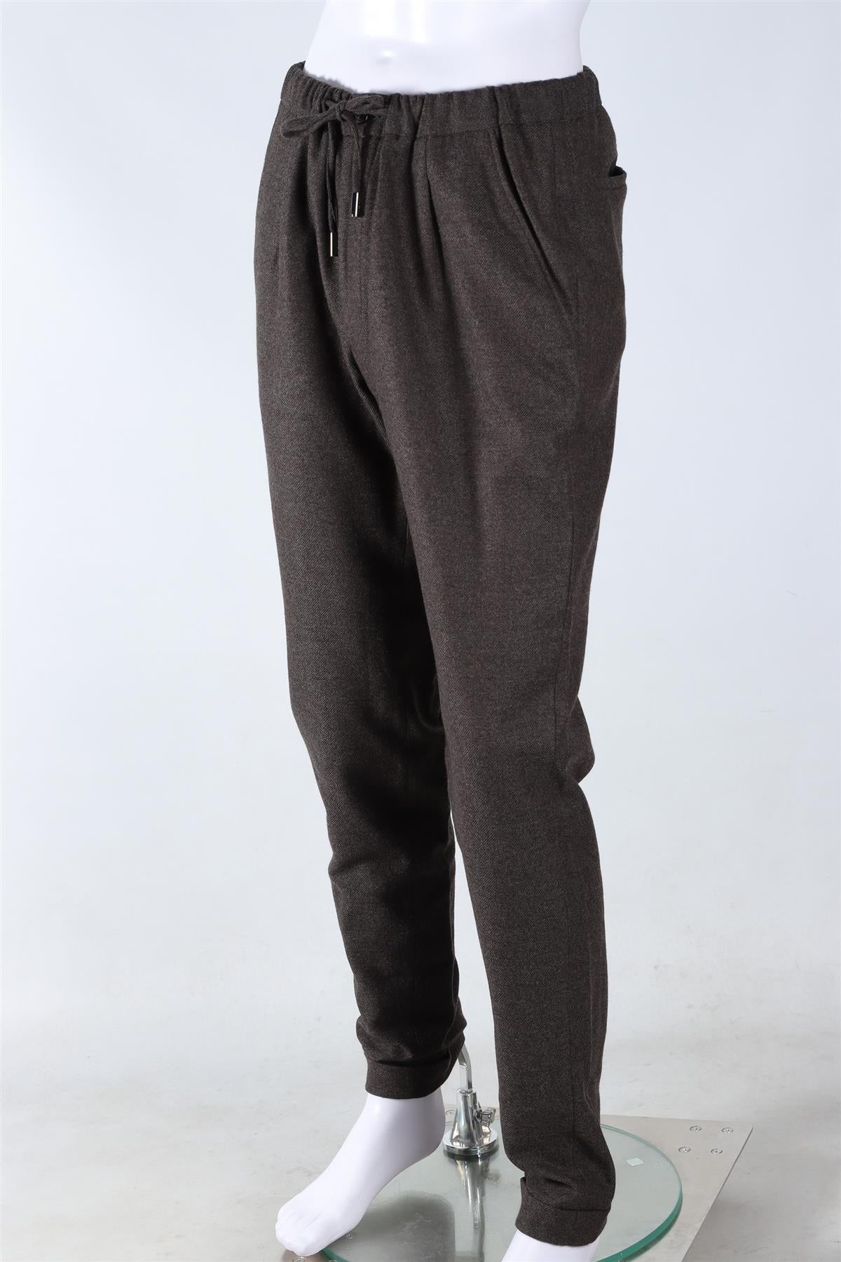 THOM SWEENEY BROWN MEN'S WOOL STRAIGHT LEG PANTS IT 52 UK/US 34