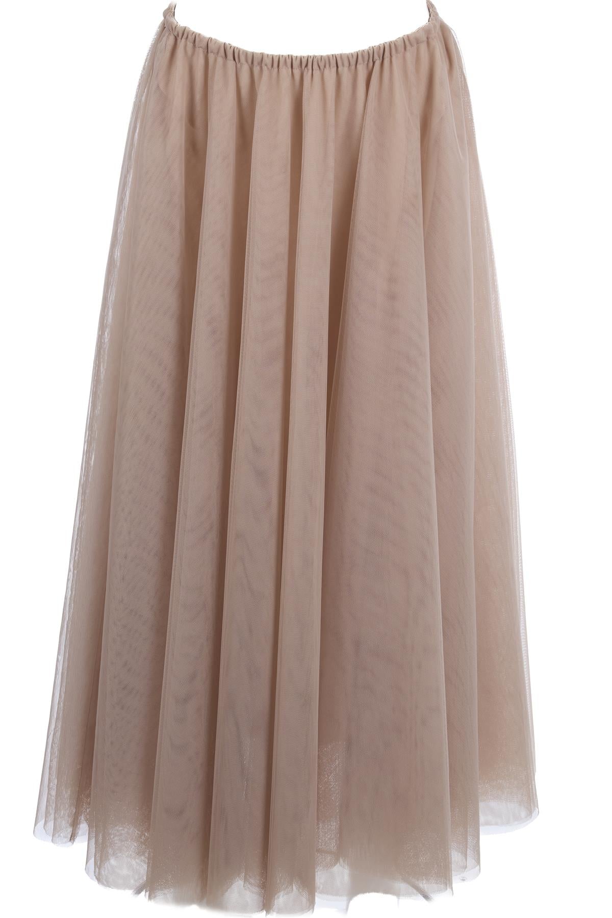 RAEY NUDE TULLE MAXI SKIRT XXSMALL/XSMALL