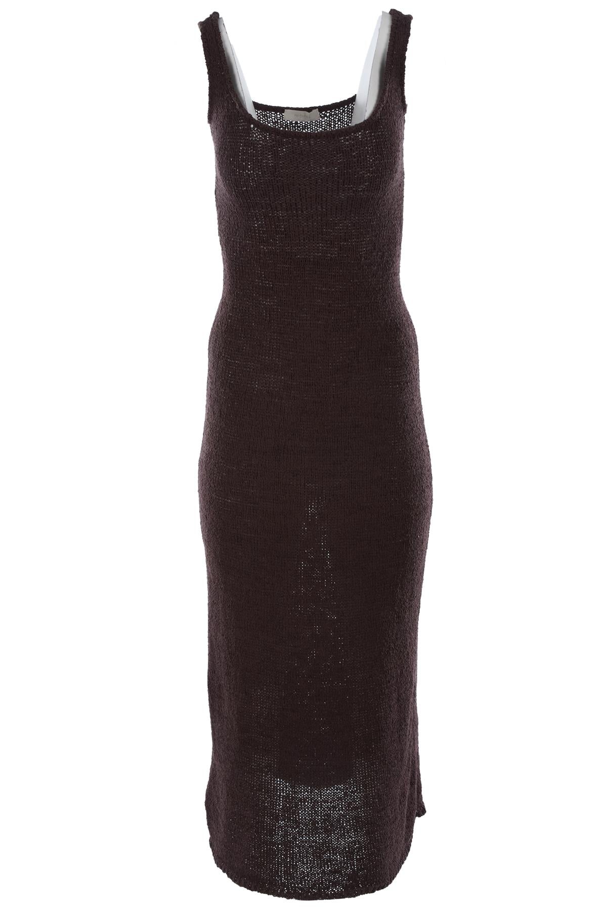 Brown Crochet Maxi Dress