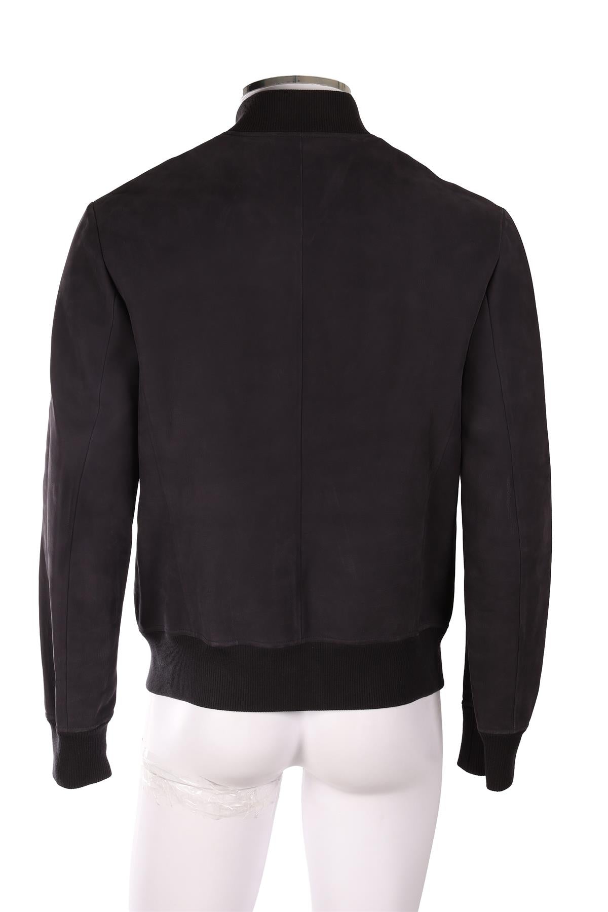 BERLUTI NAVY MEN'S NUBUCK BOMBER JACKET IT 50 UK/US 40