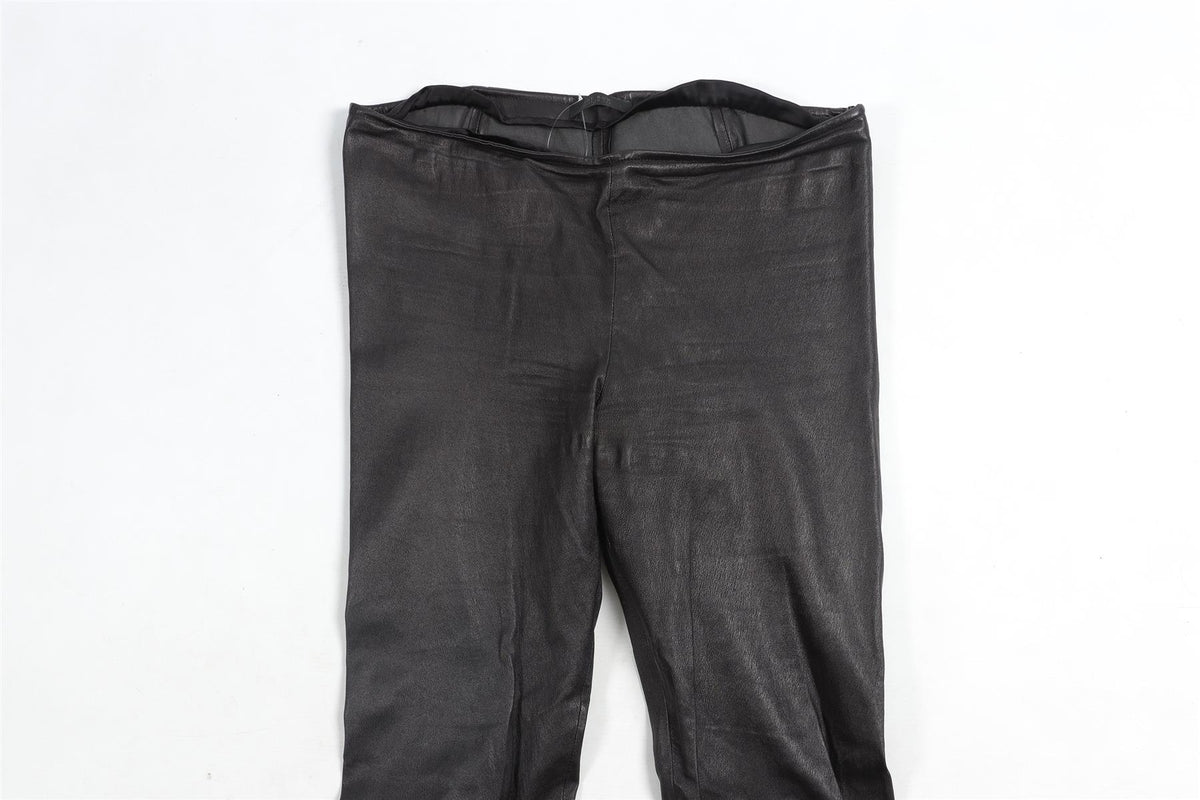 THE ROW BLACK LEATHER SKINNY PANTS LARGE