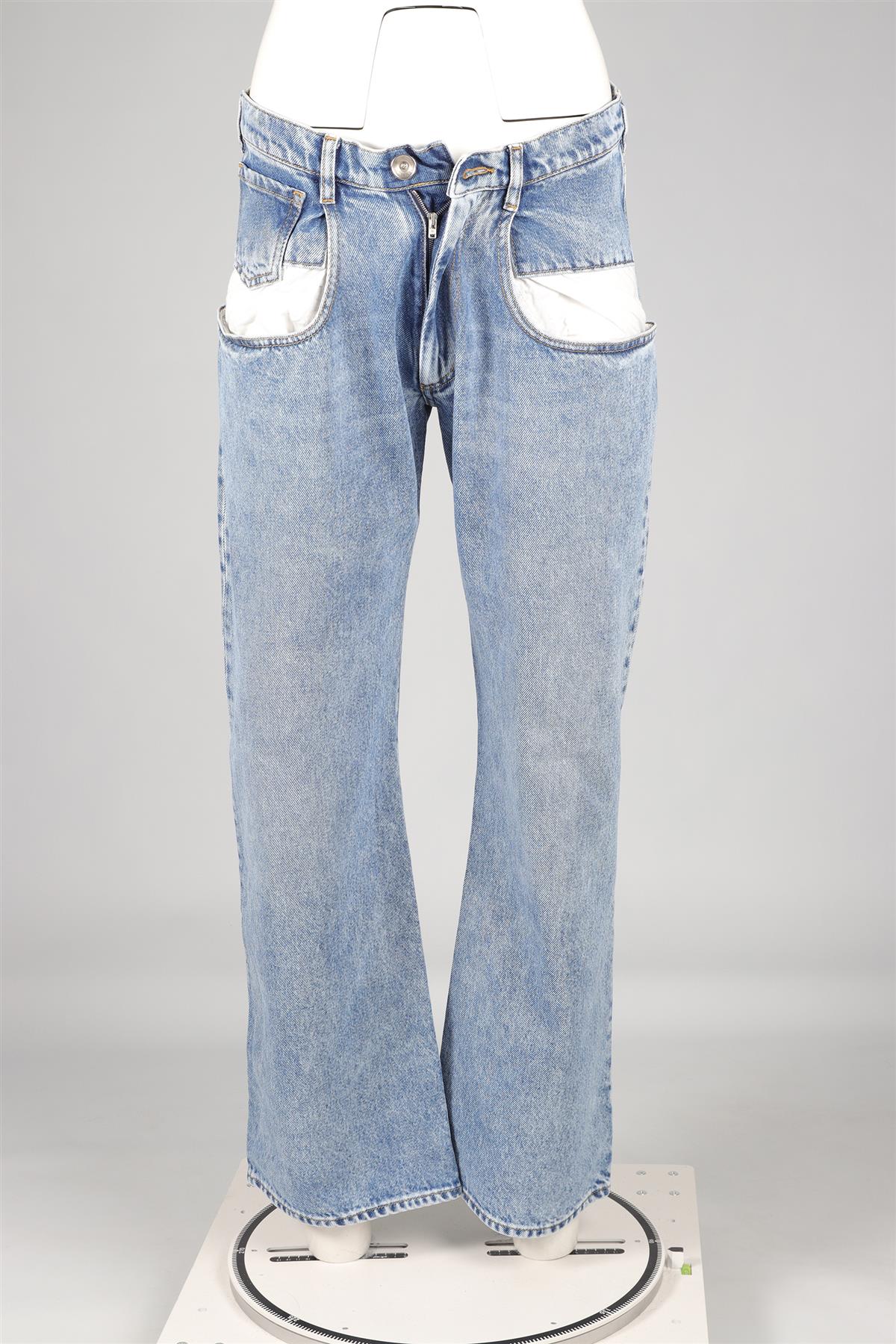 MAISON MARGIELA BLUE HIGH RISE STRAIGHT LEG JEANS IT 40 UK 8