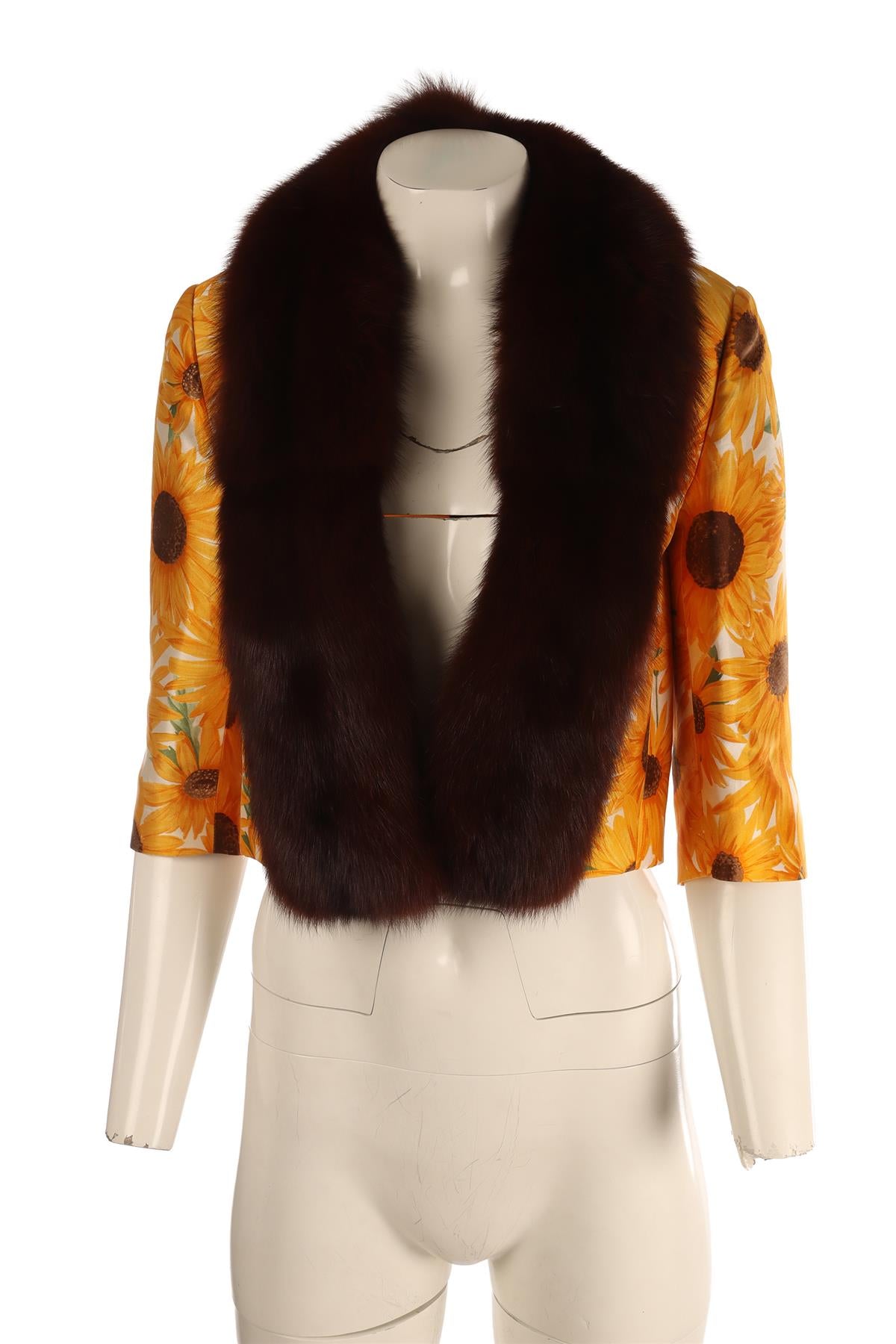 DOLCE & GABBANA YELLOW SILK JACKET IT 38 UK 6