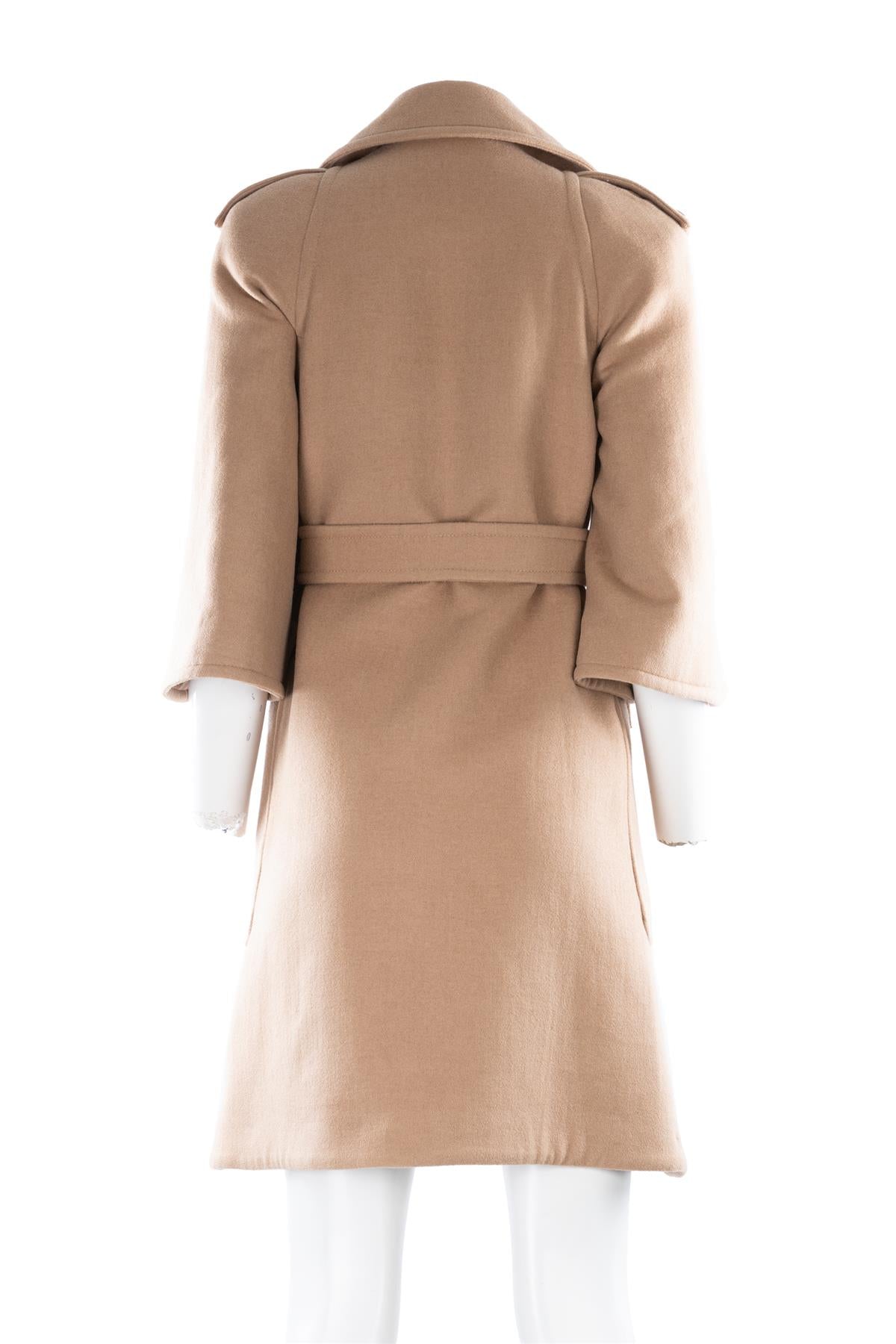 STELLA MCCARTNEY TAN CAMEL AND WOOL COAT IT 38 UK 6
