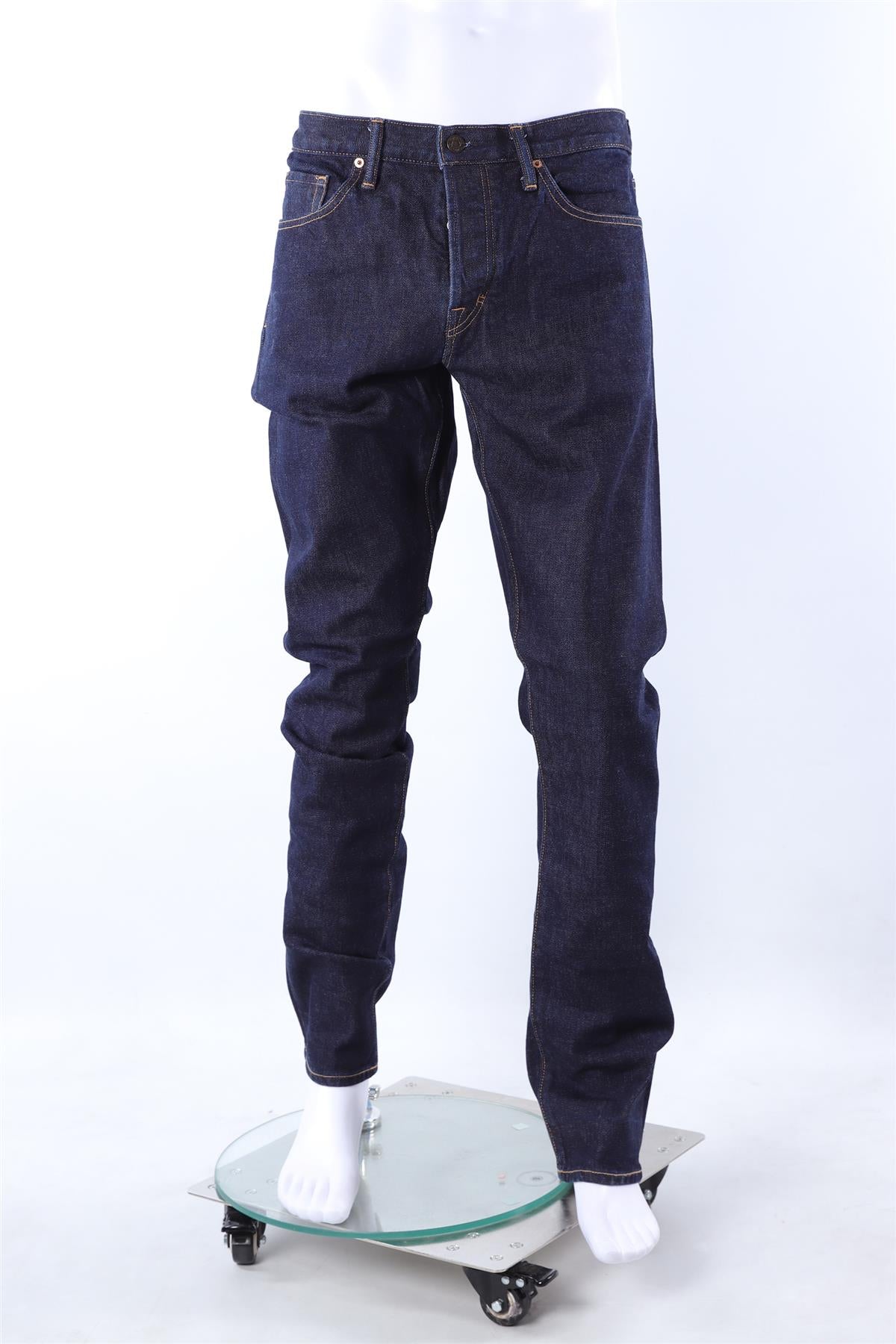 TOM FORD BLUE MEN'S SLIM FIT JEANS UK/US W36